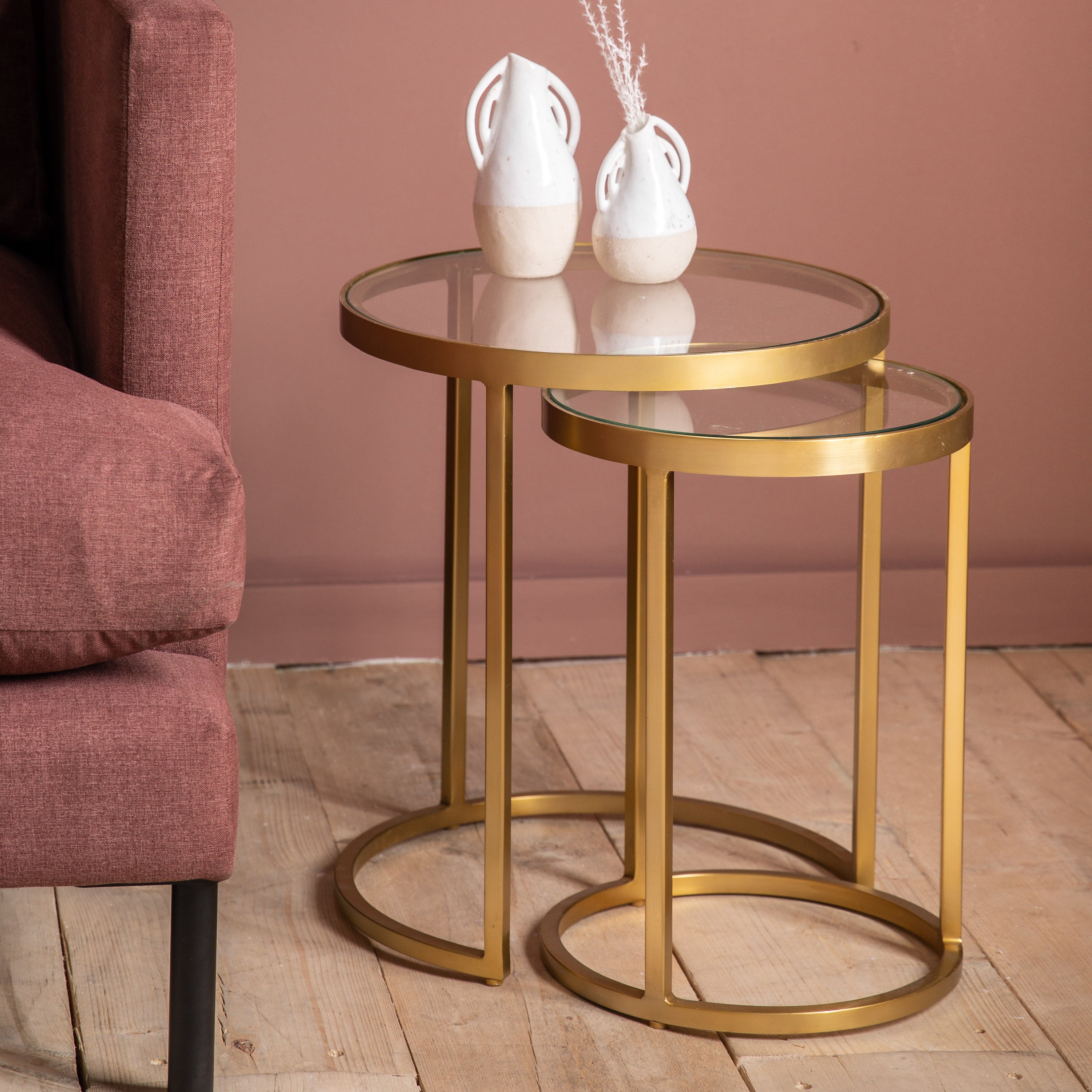 Rowe Nest of Two Tables Gold