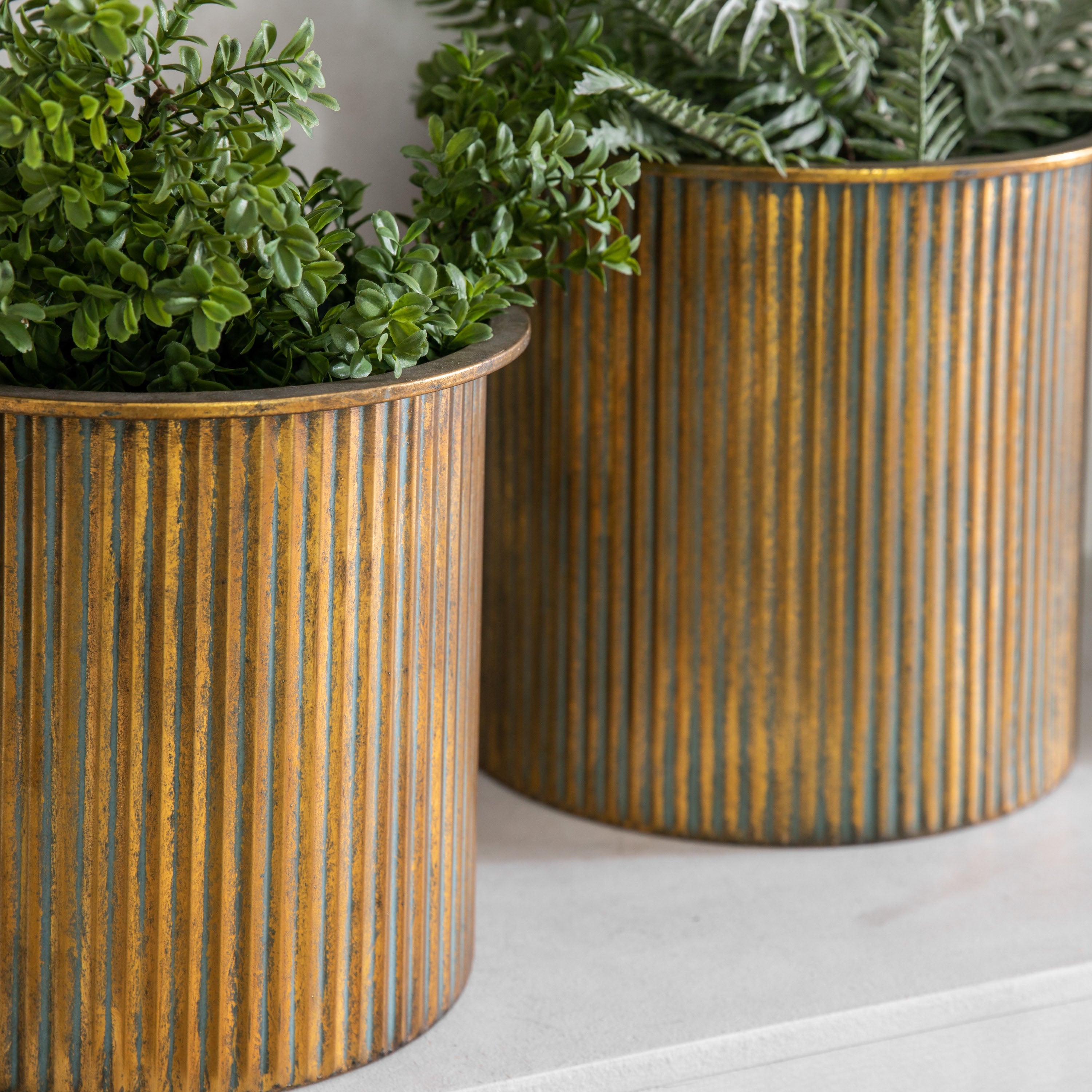 Evie Planter (Set of 3) Verdigris/Bronze