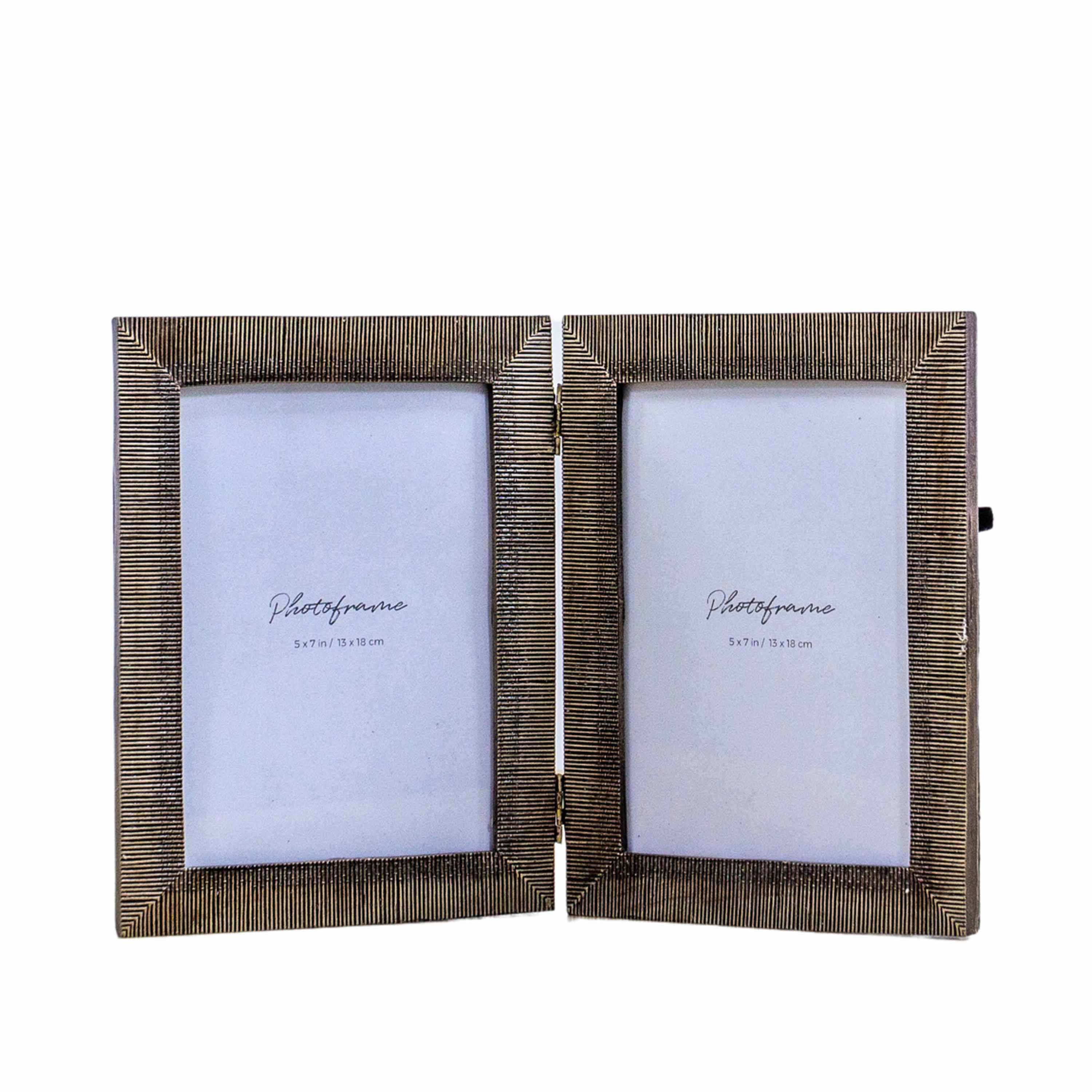 Duxbury Double Photo Frame 5x7 Brown 330x14x215mm