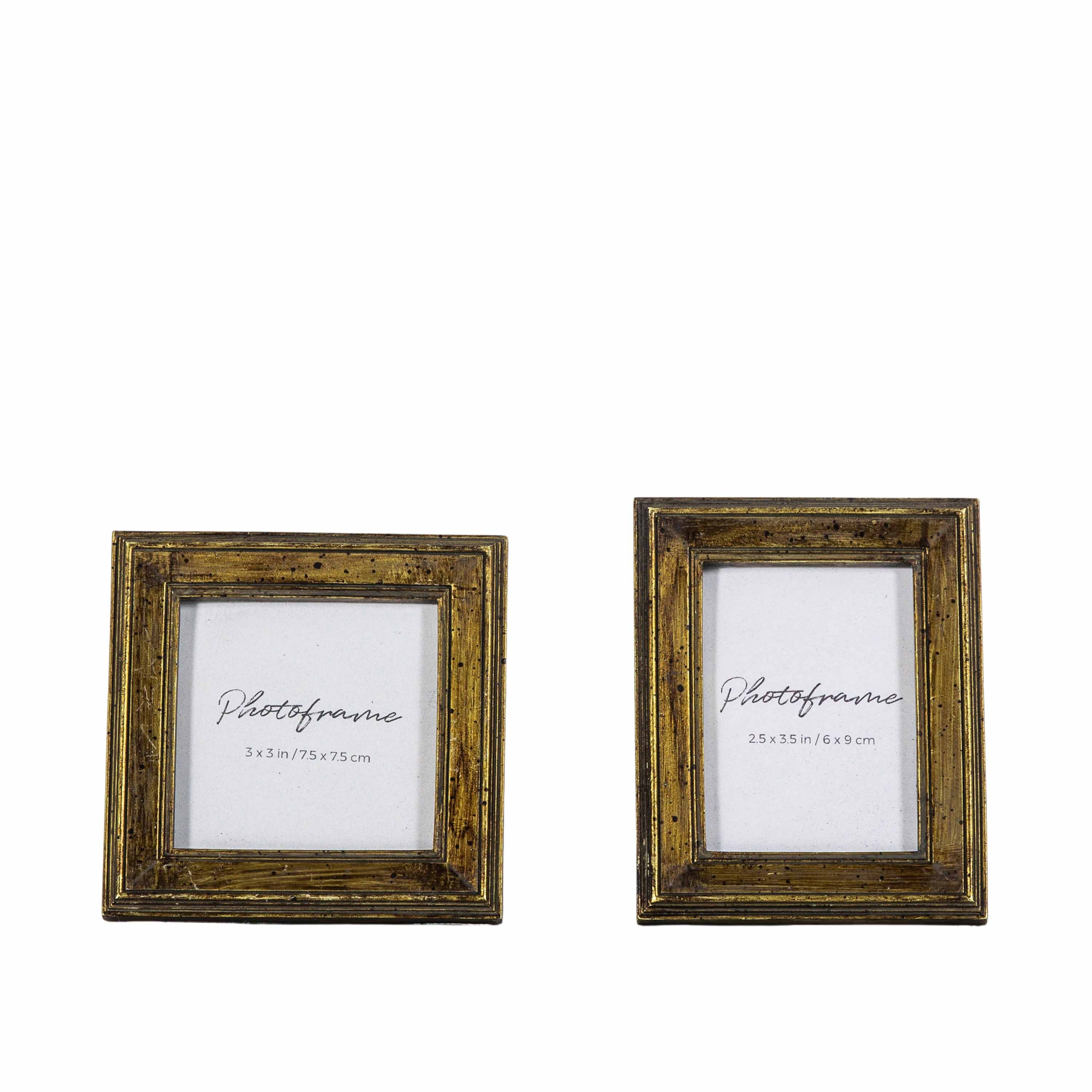 Exbury Photo Frame Mini (Set of 2) - Pewter/Bronze