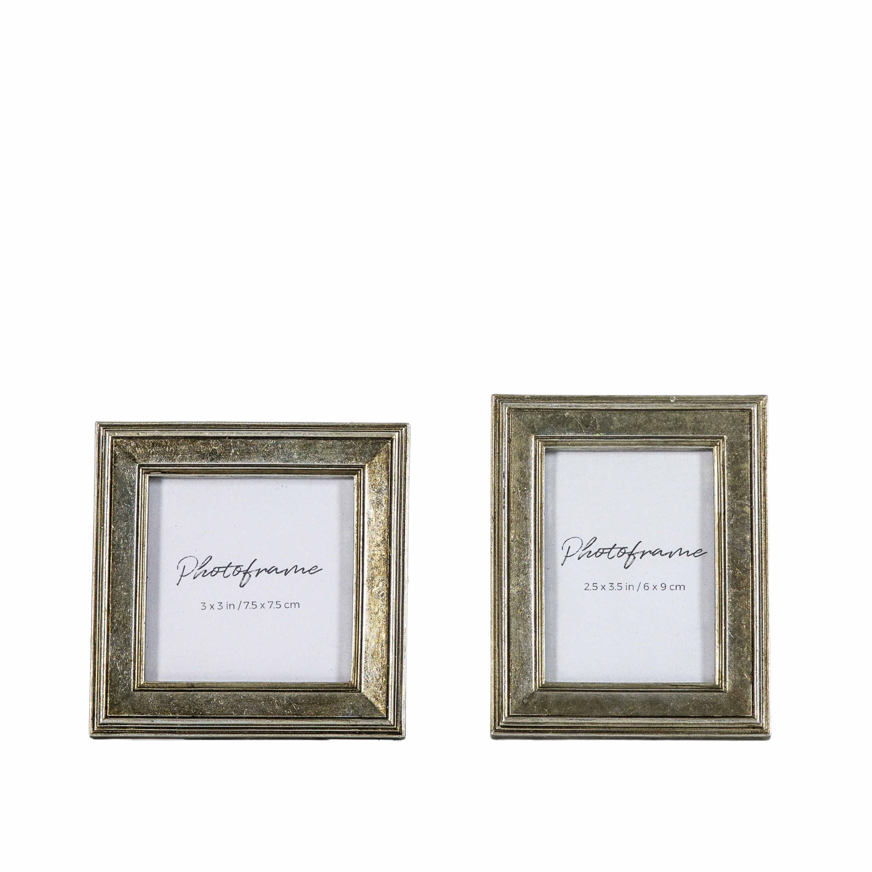 Exbury Photo Frame Mini (Set of 2) - Pewter/Bronze