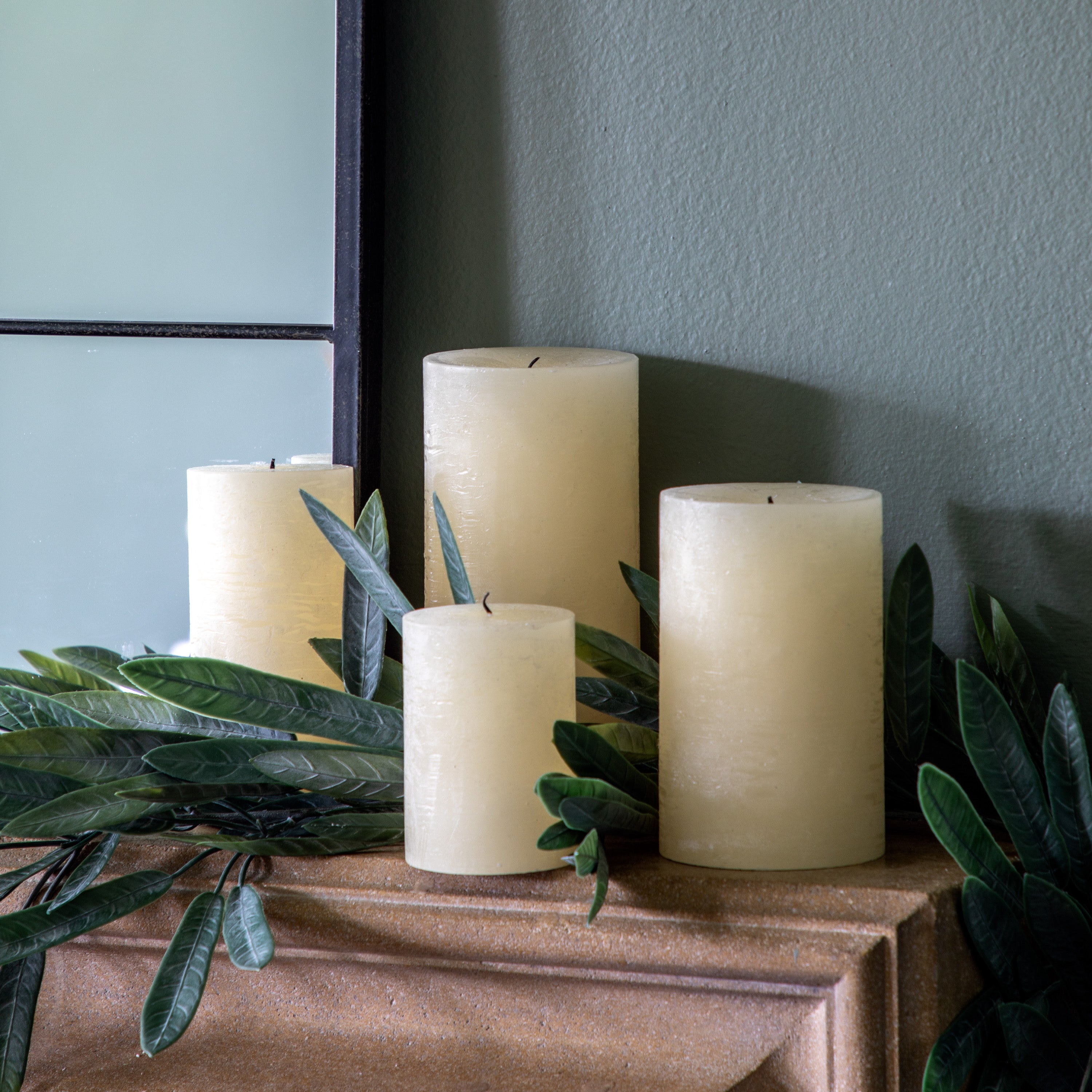 Pillar Candle Rustic Ivory - 4 Sizes