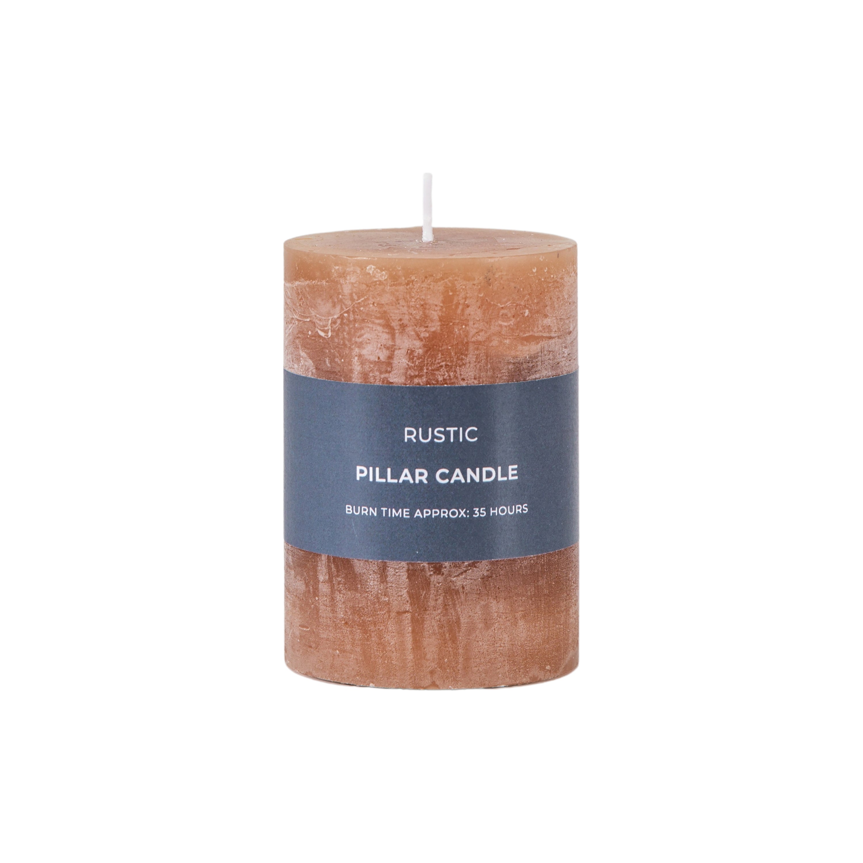 Pillar Candle Rustic Amber - 4 Sizes