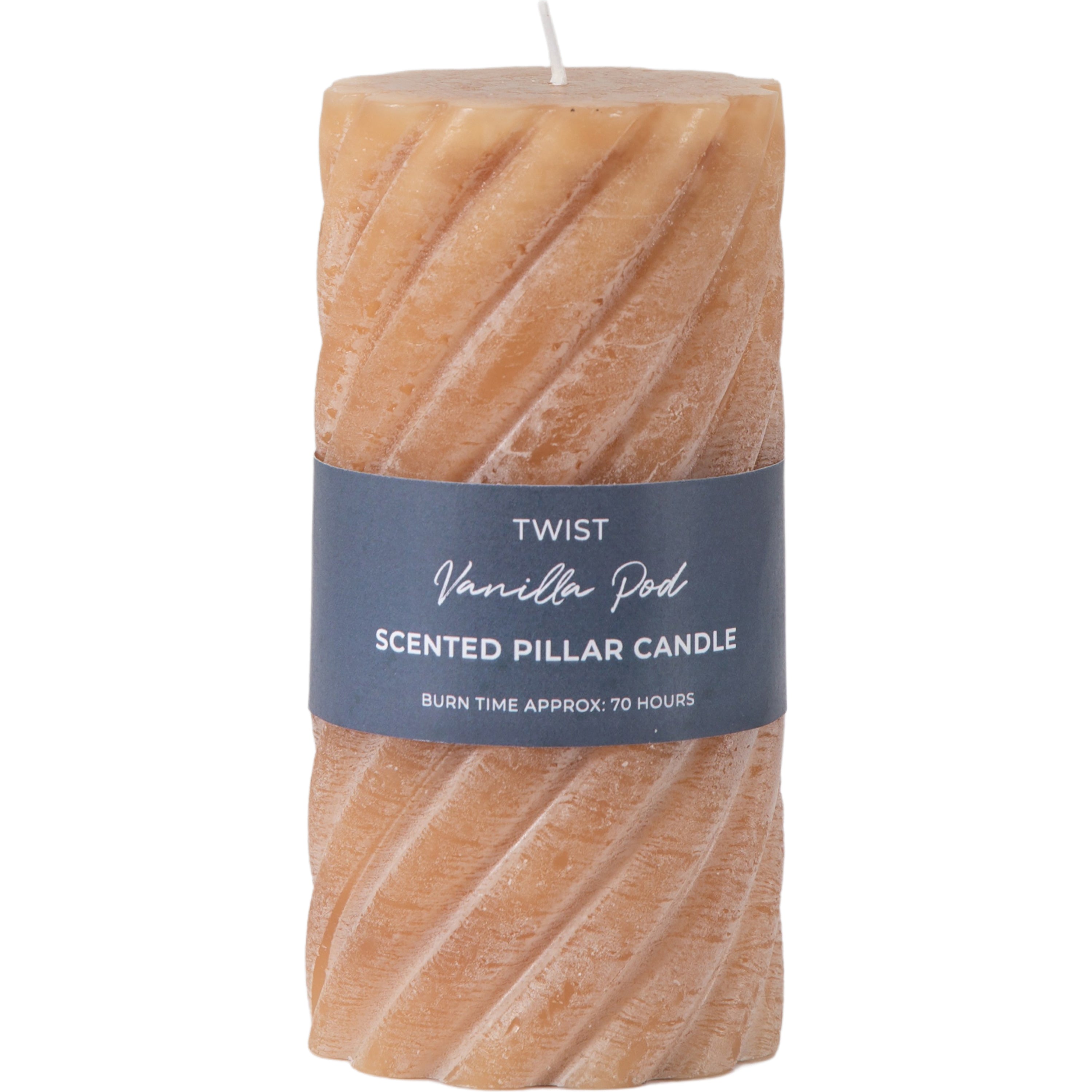 Vanilla Pillar Candle Twist Amber (2 Packs) - 3 Sizes