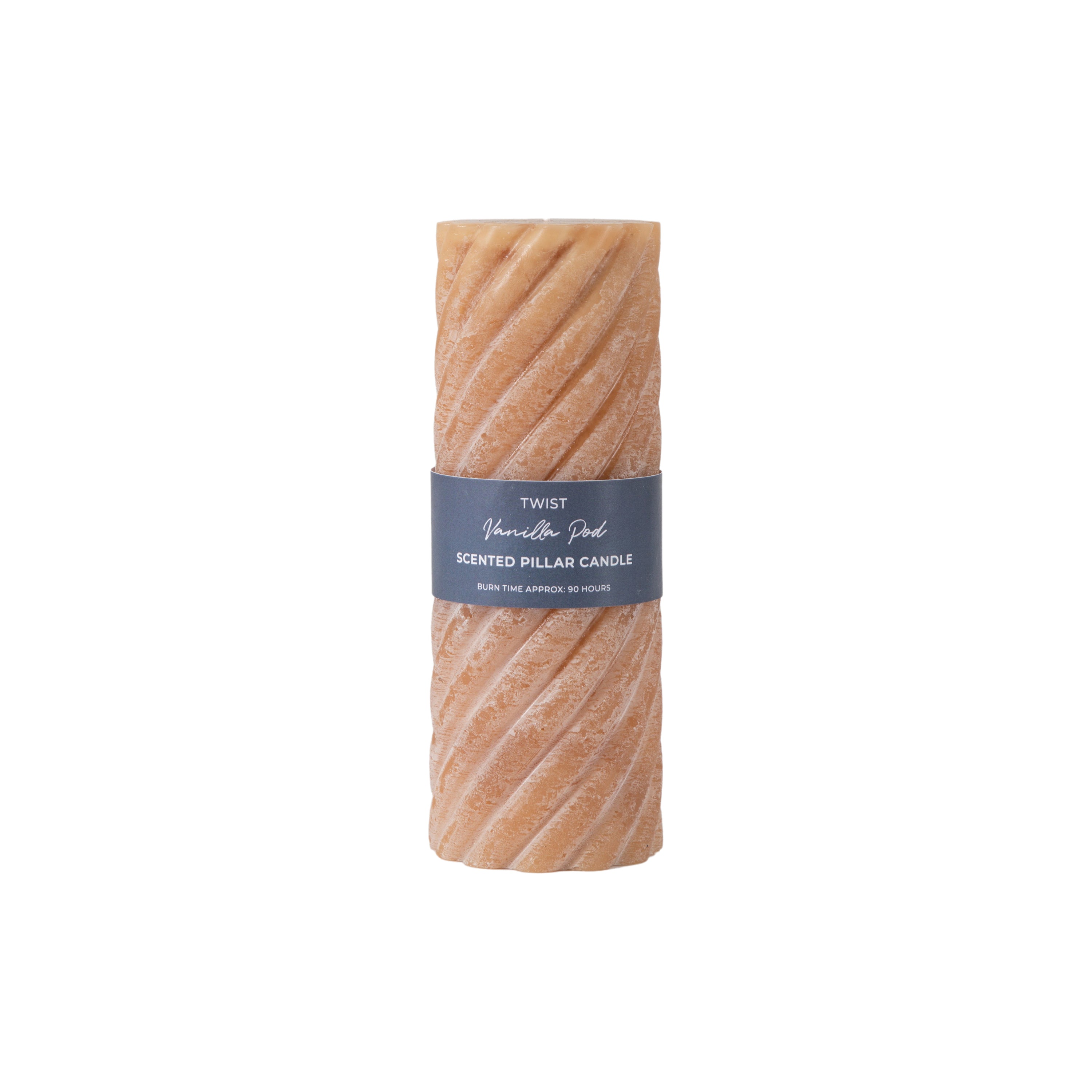 Vanilla Pillar Candle Twist Amber (2 Packs) - 3 Sizes