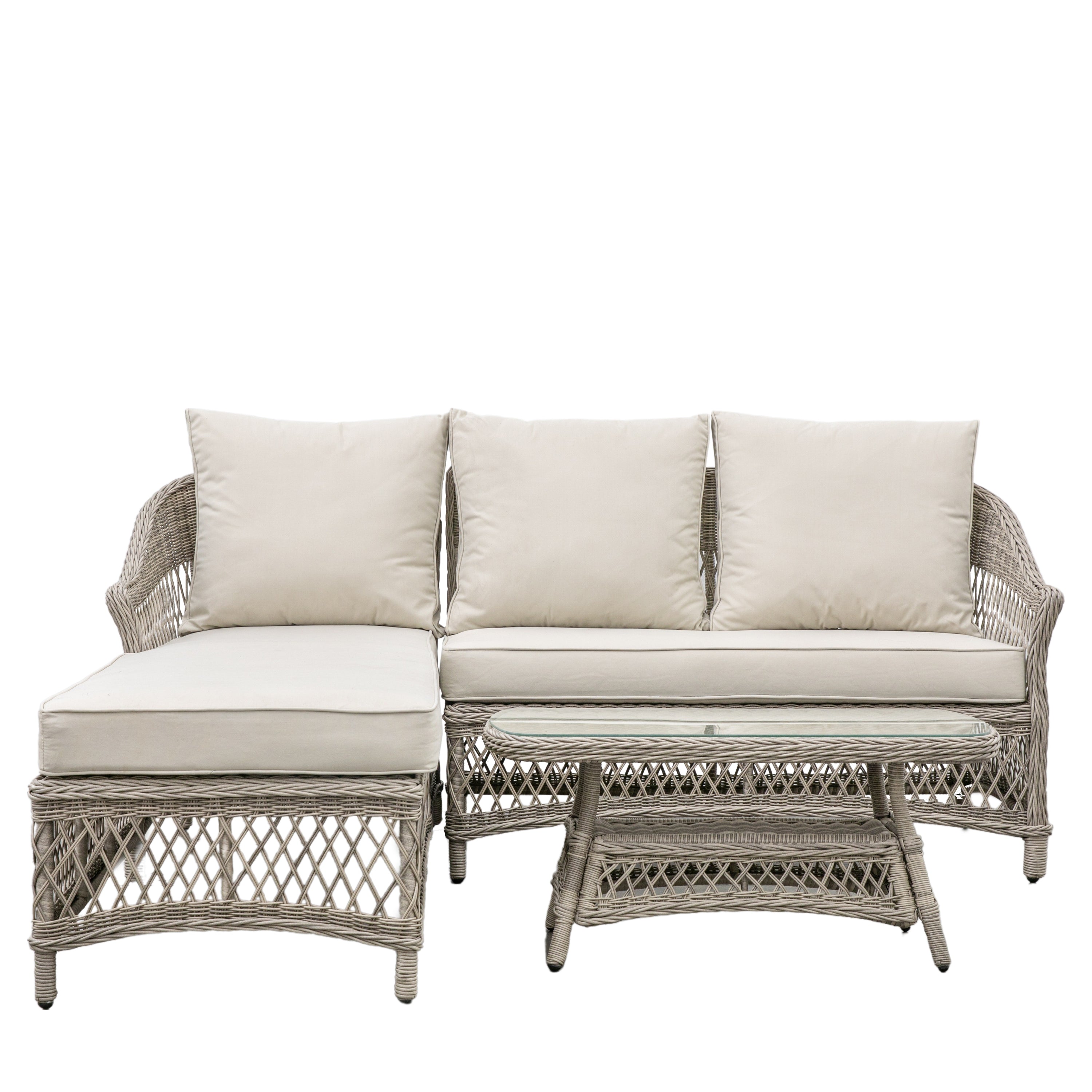 Elan Chaise Set Stone