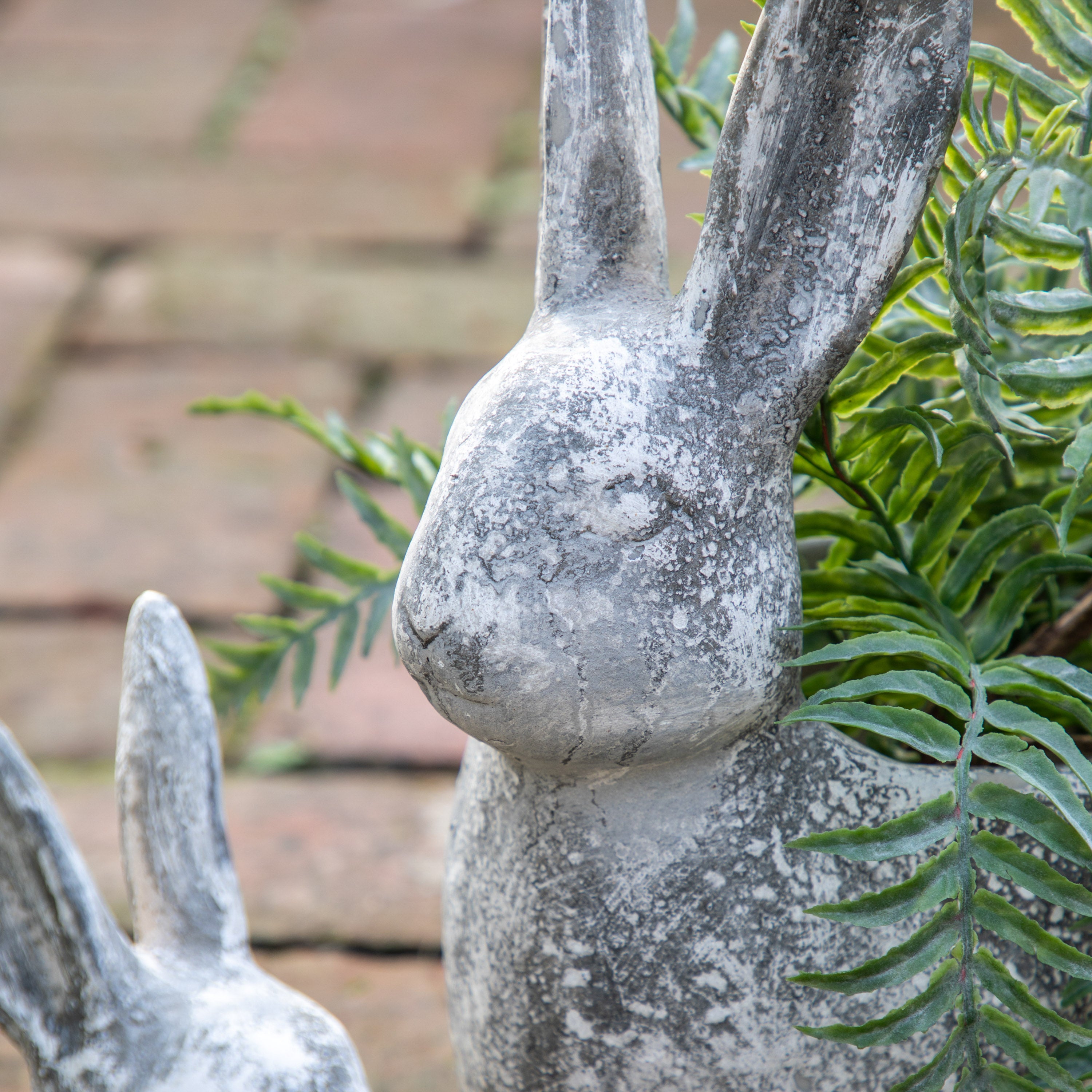 Bunny Pot Large Distressed White Large/White