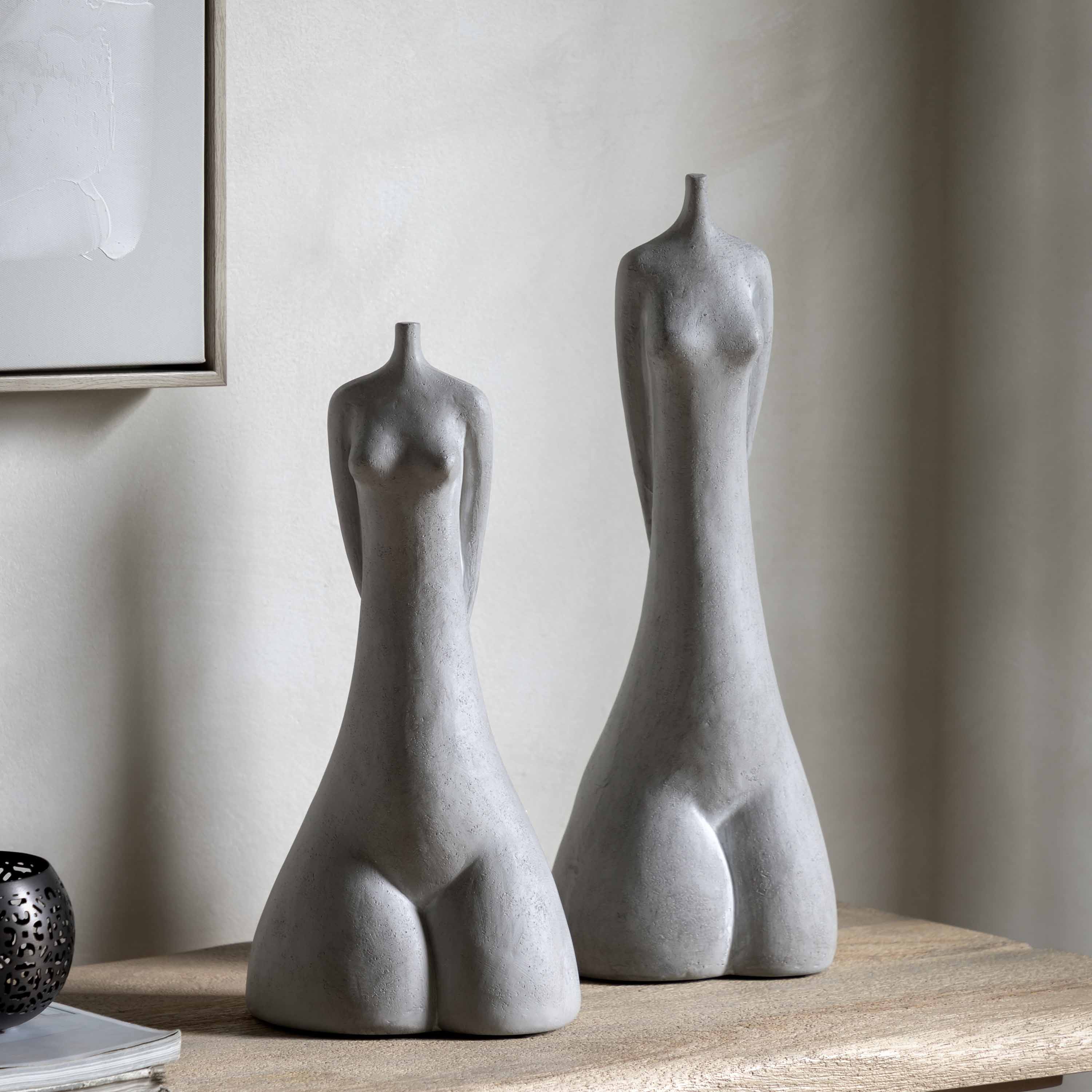 Carla Sculpture Large Grey 135x90x380mm