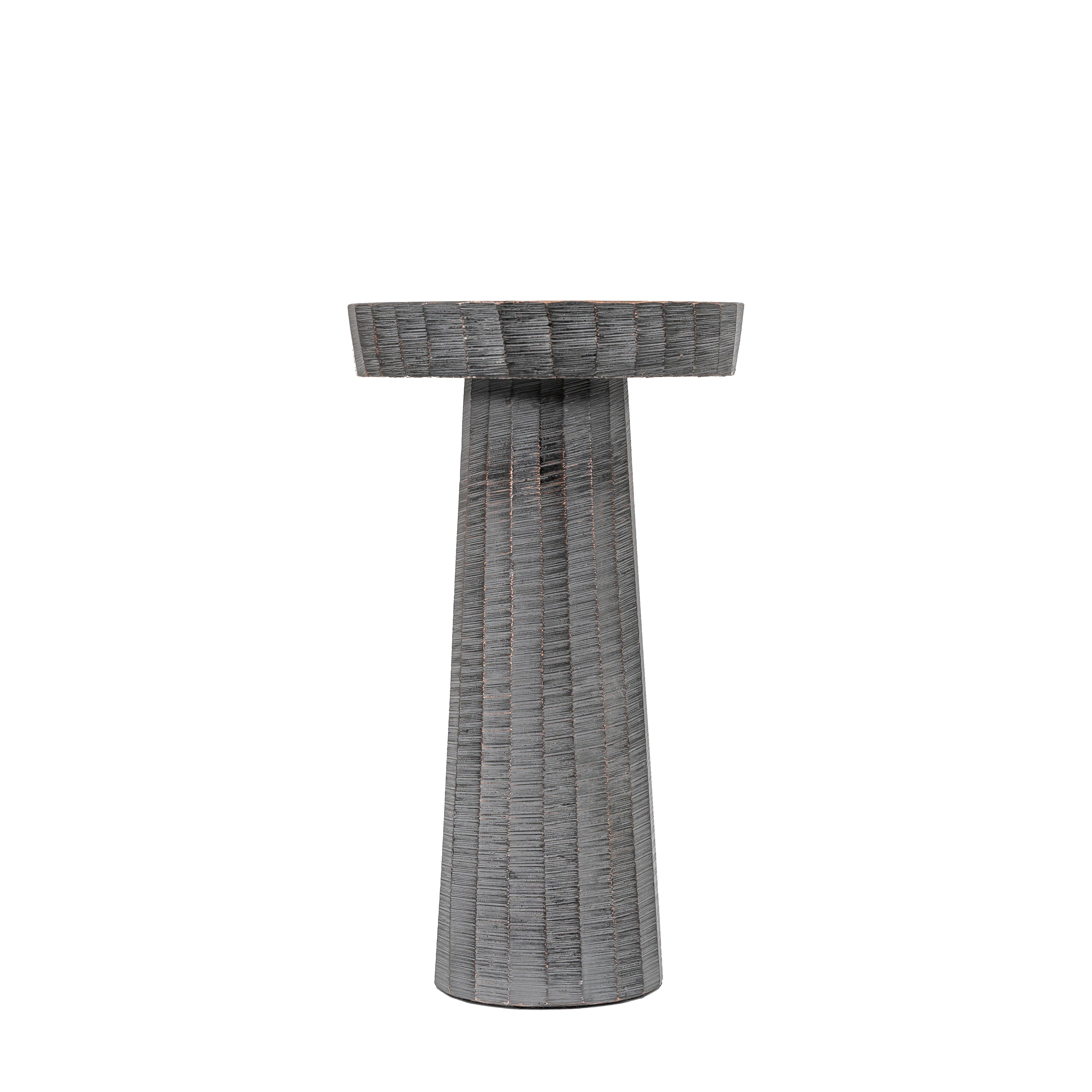 Small Enya Candlestick Antique Grey