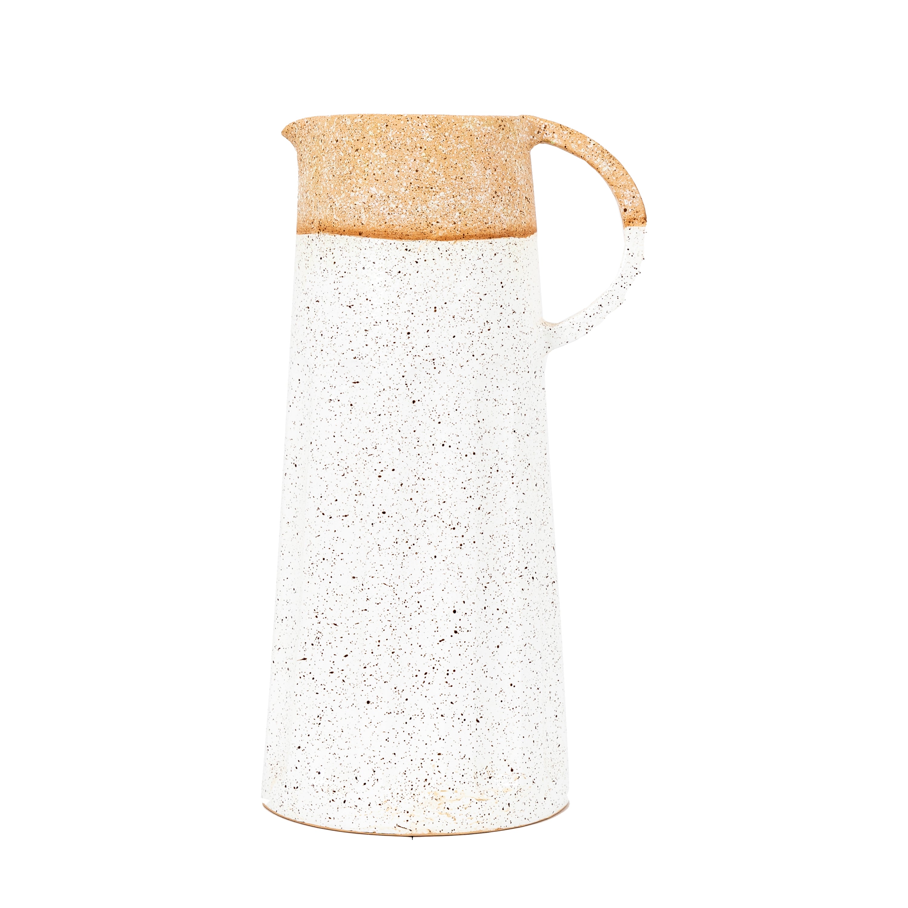 Mirano Pitcher Vase - White Natural