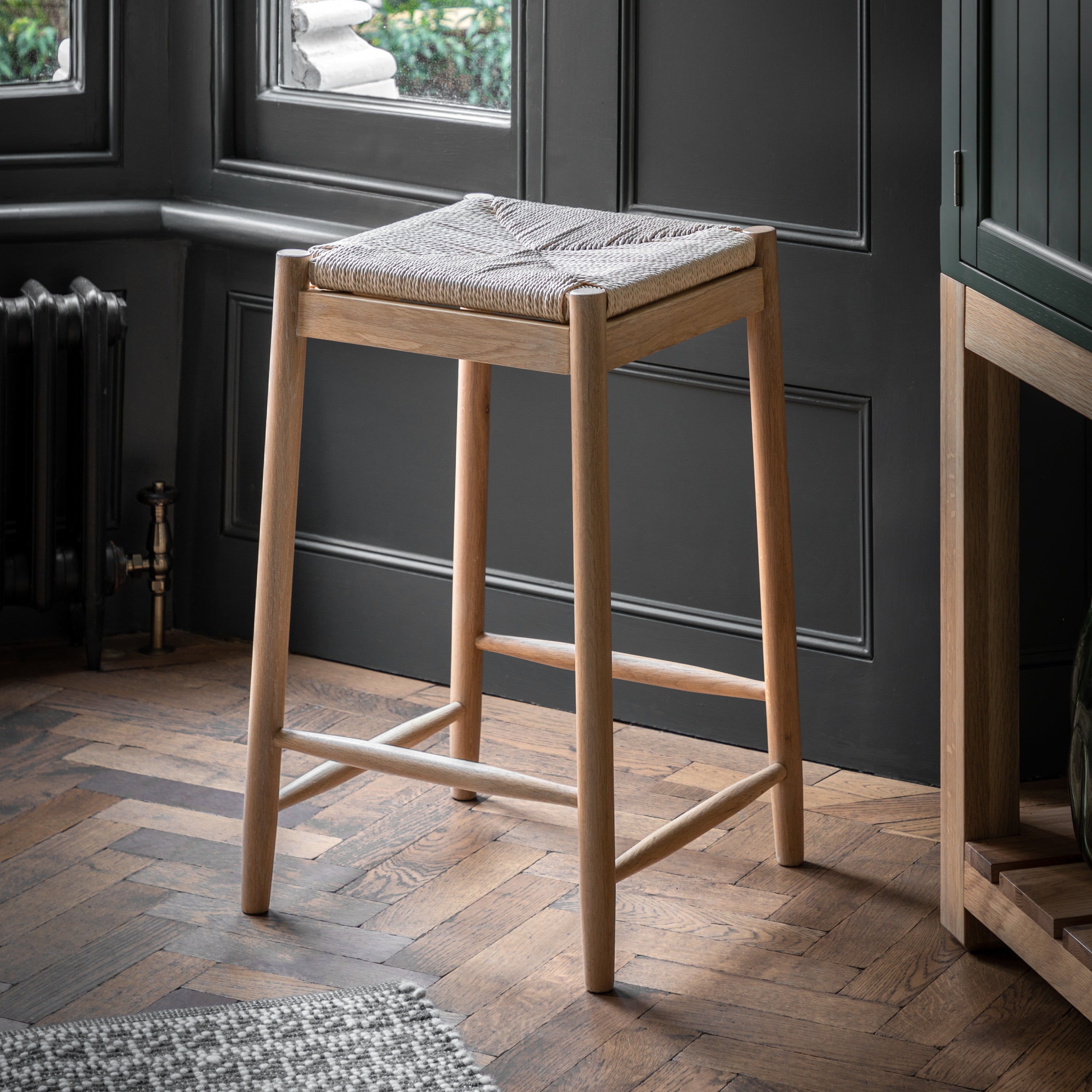 Farmstead Rope Stool 400x350x675mm