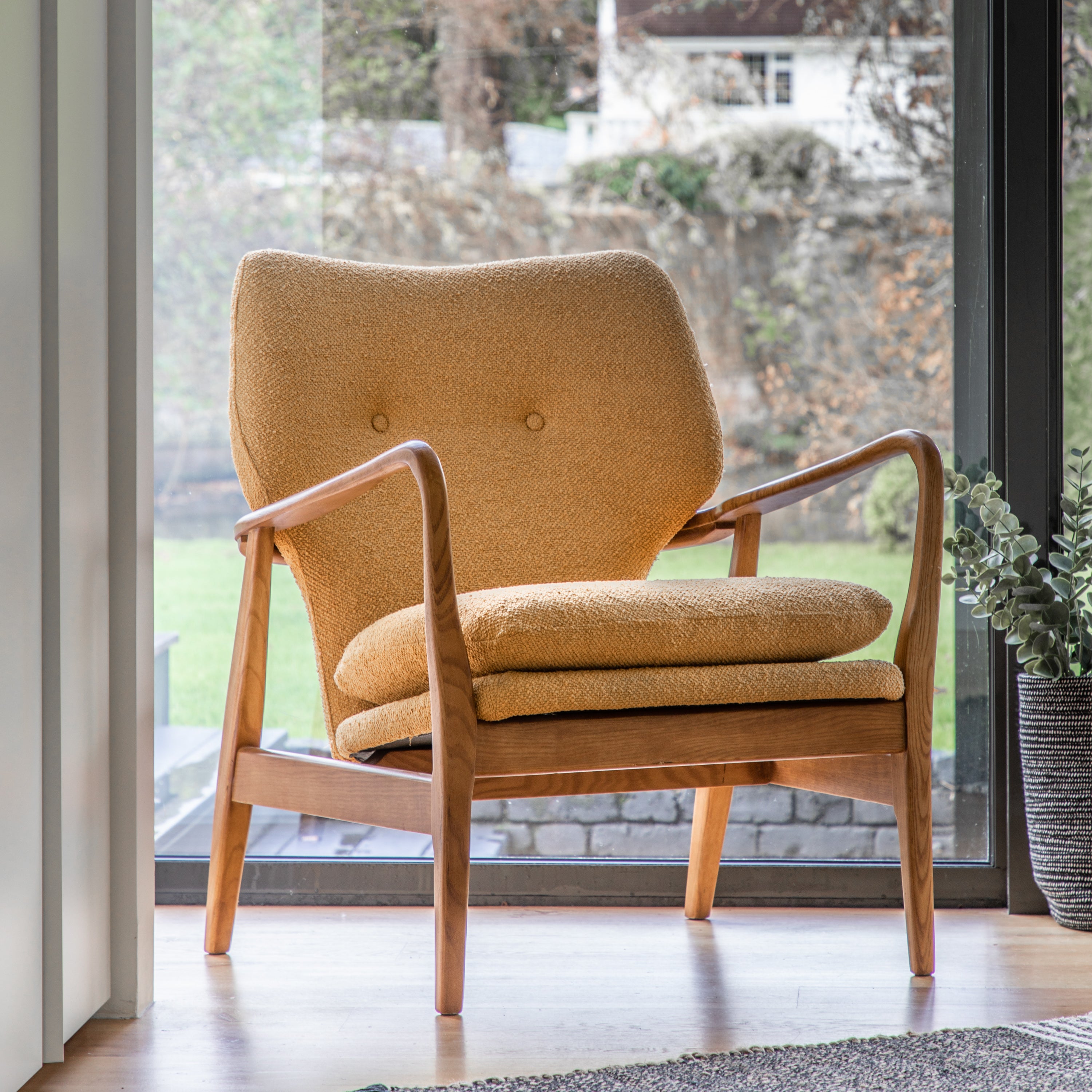 Jensen Armchair Ochre 730x740x850mm