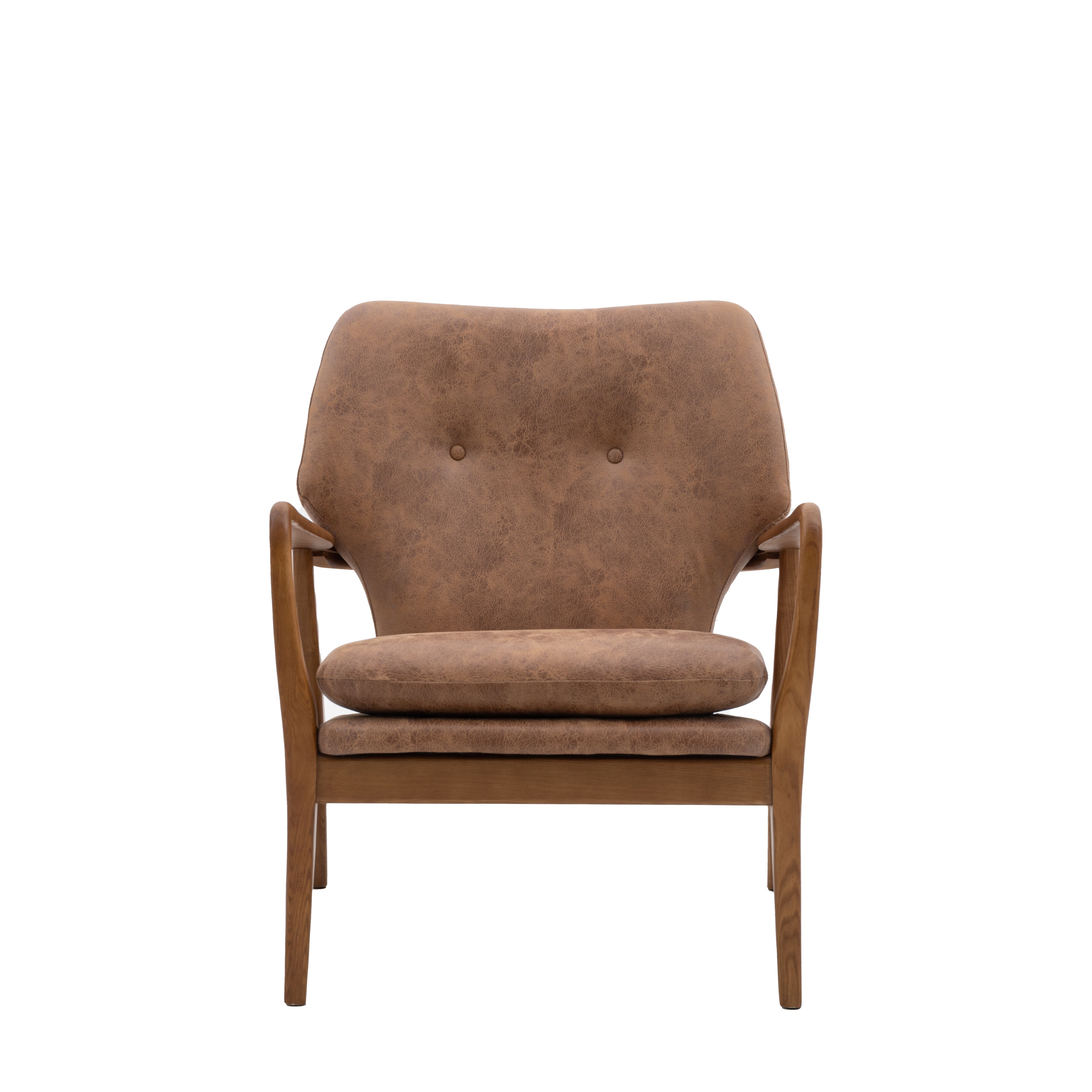 Jensen Armchair Brown Leather - 730x740x850mm