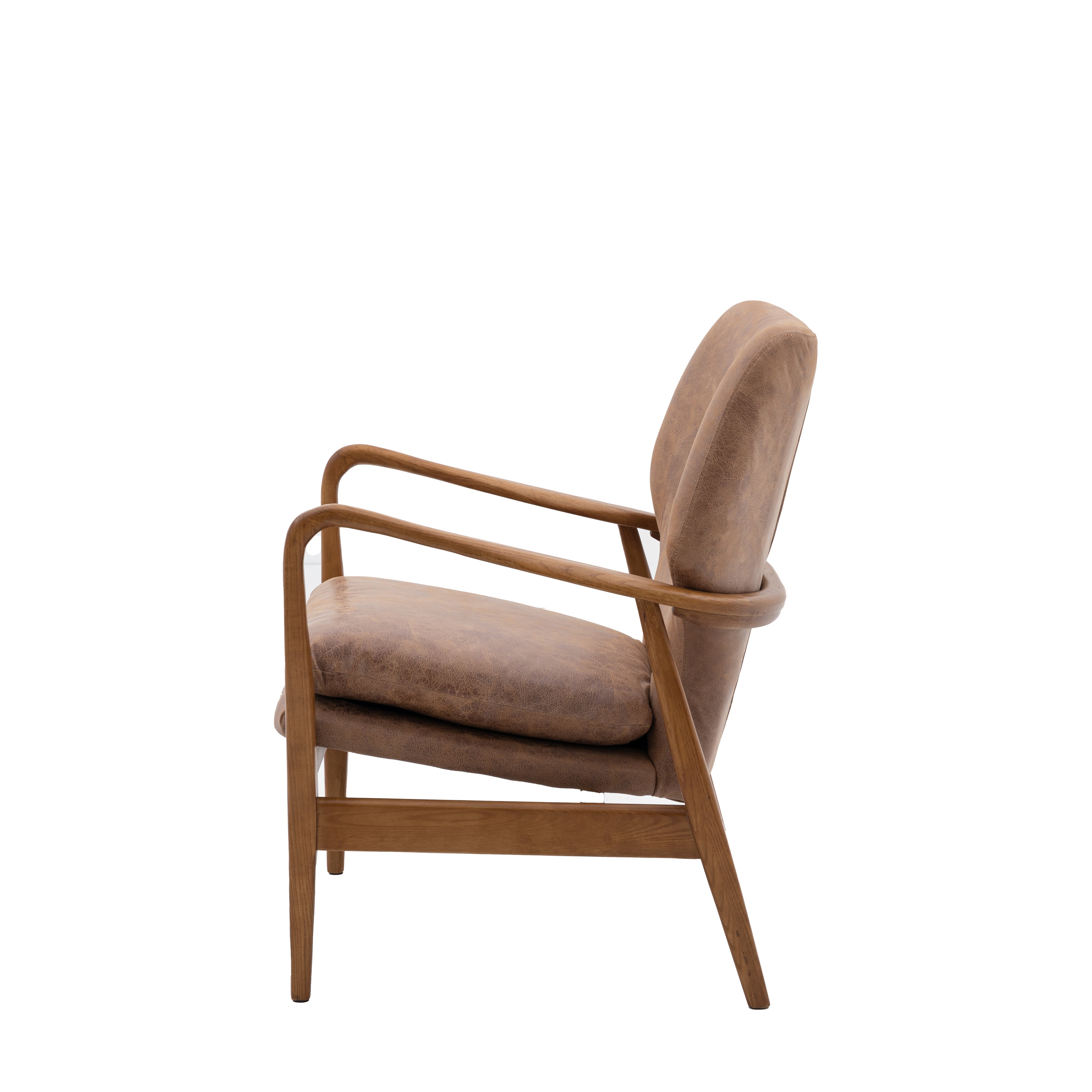 Jensen Armchair Brown Leather - 730x740x850mm