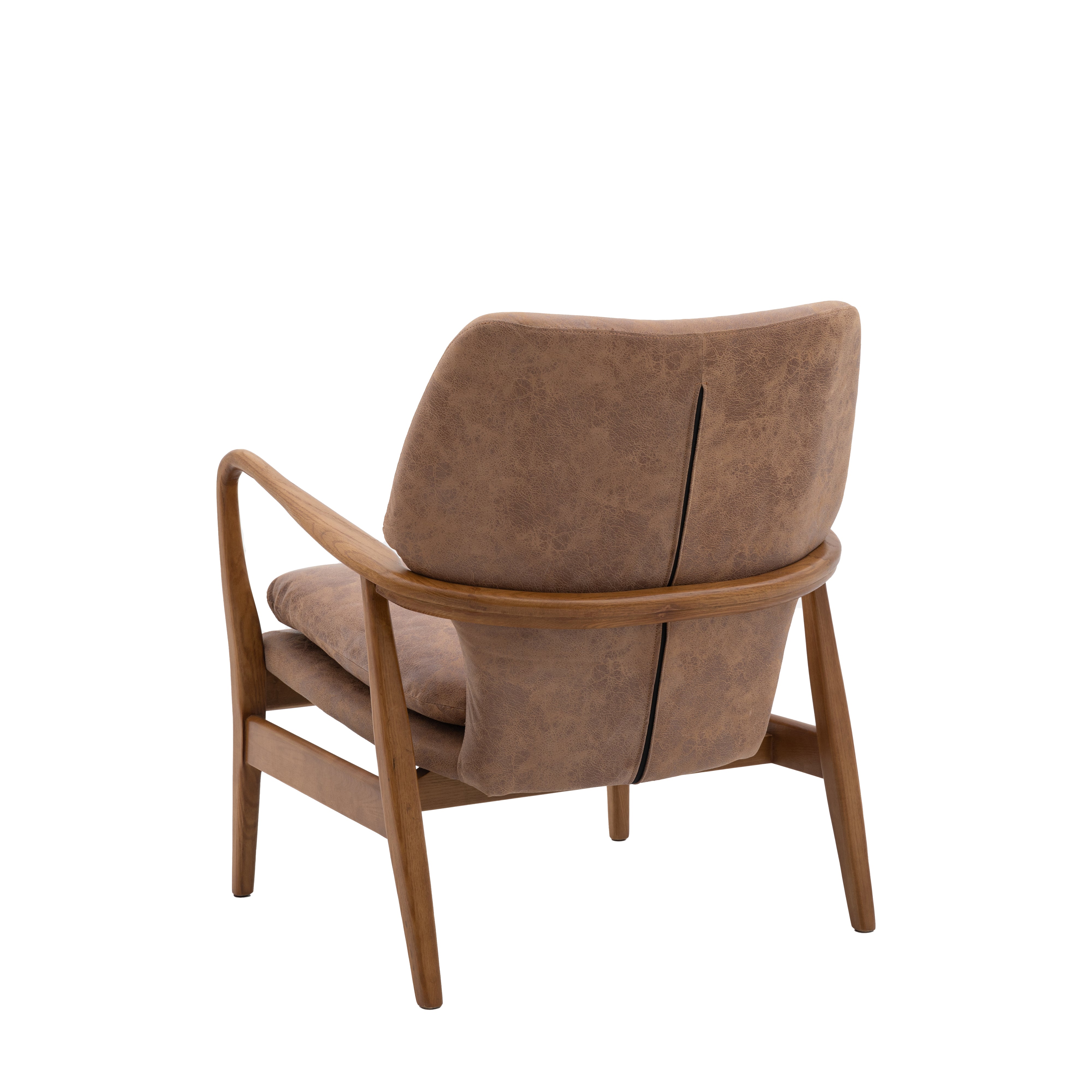 Jensen Armchair Brown Leather - 730x740x850mm