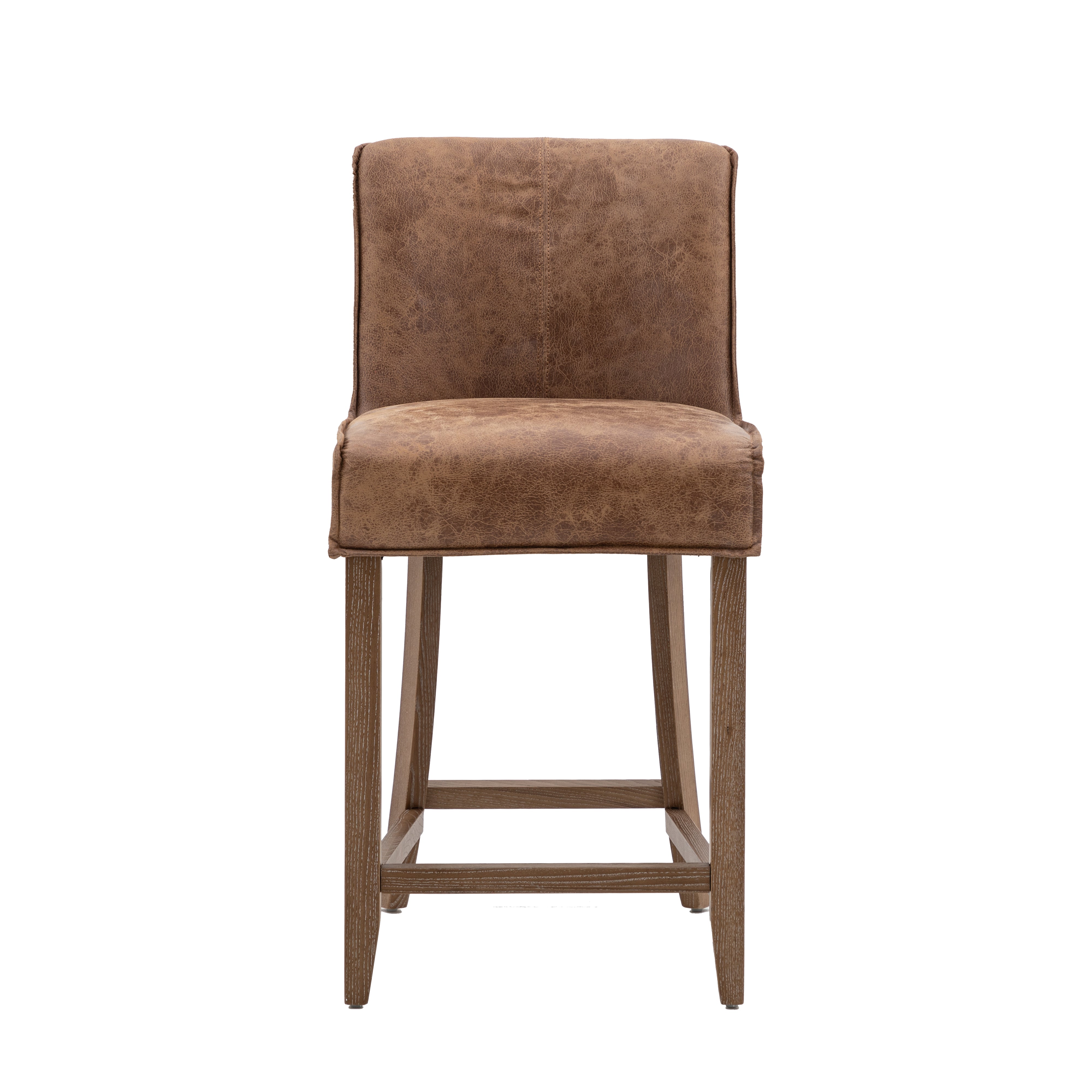 Tarnby Bar Stool Brown Leather (2pk)