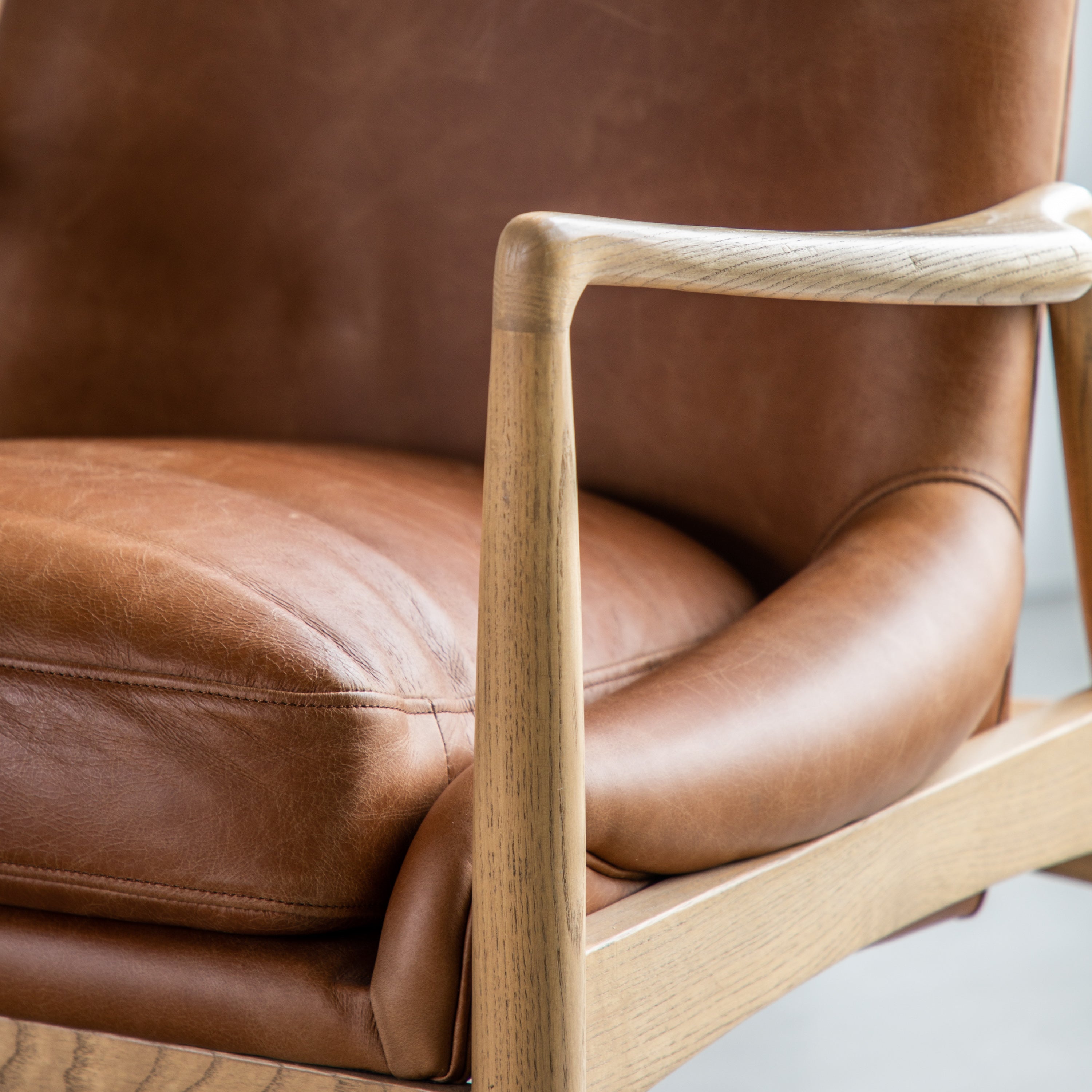 Carrera Armchair Brown Leather