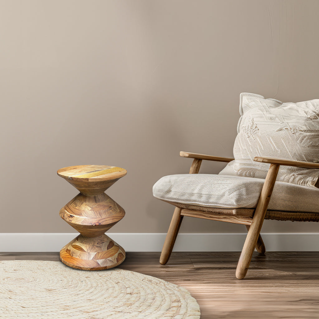 Acacia Totem Accent Table