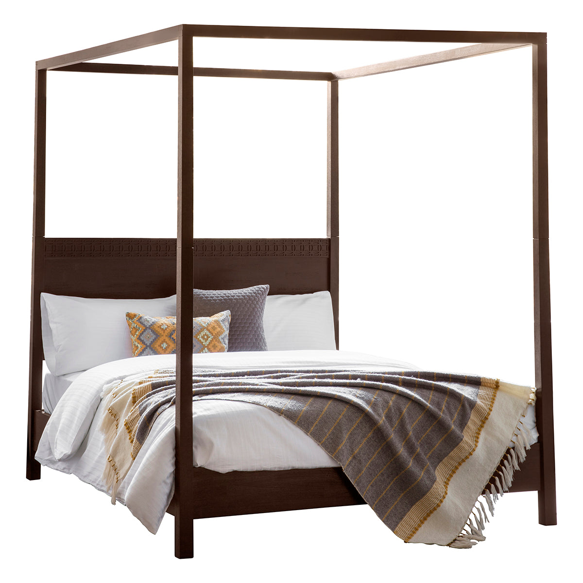 Fujiko Retreat Brown 4 Poster 5' Bed