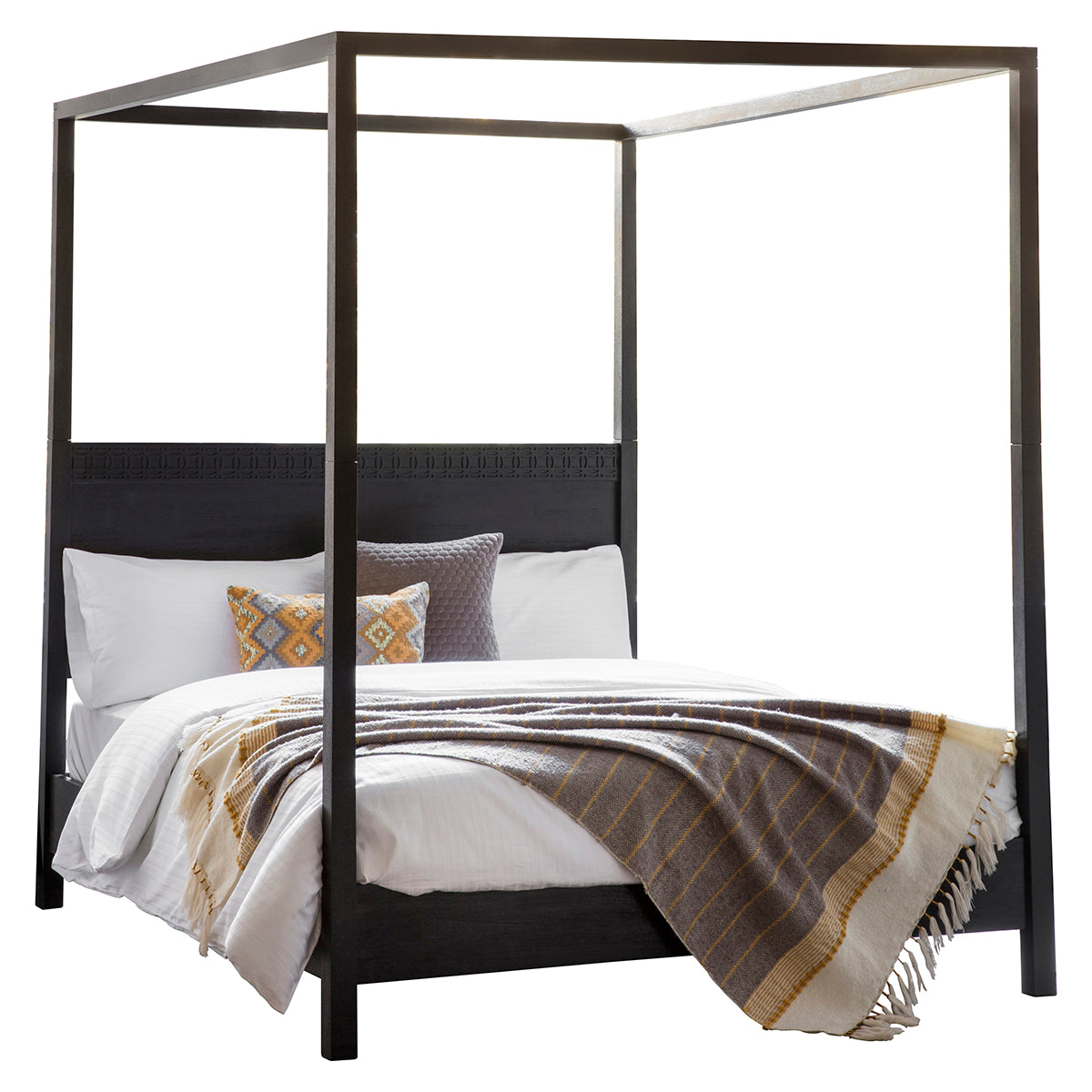 Fujiko Black Boutique 4 Poster Bed - 2 Sizes