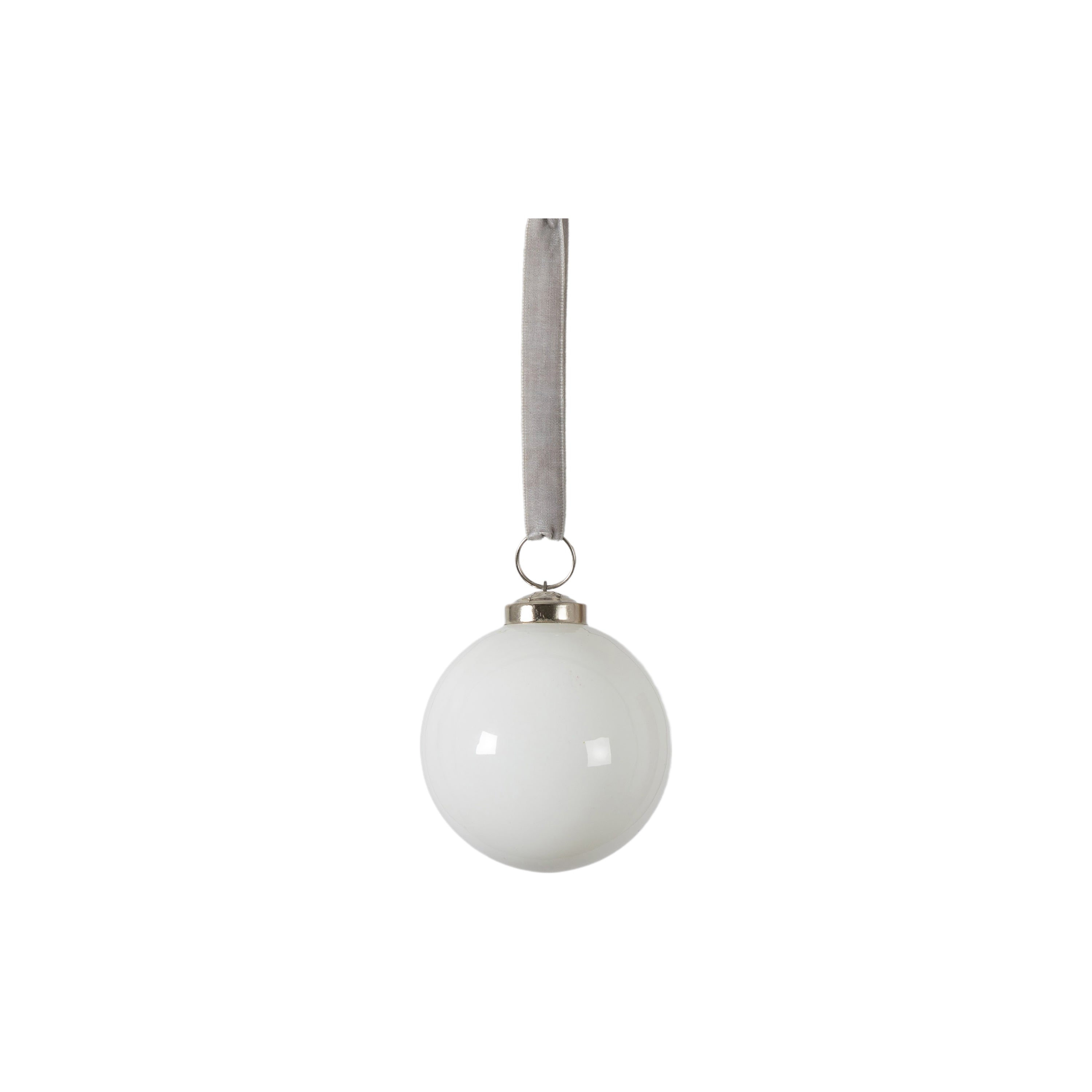 Lunar Assorted Bauble White (Set of 6) - Large/Medium