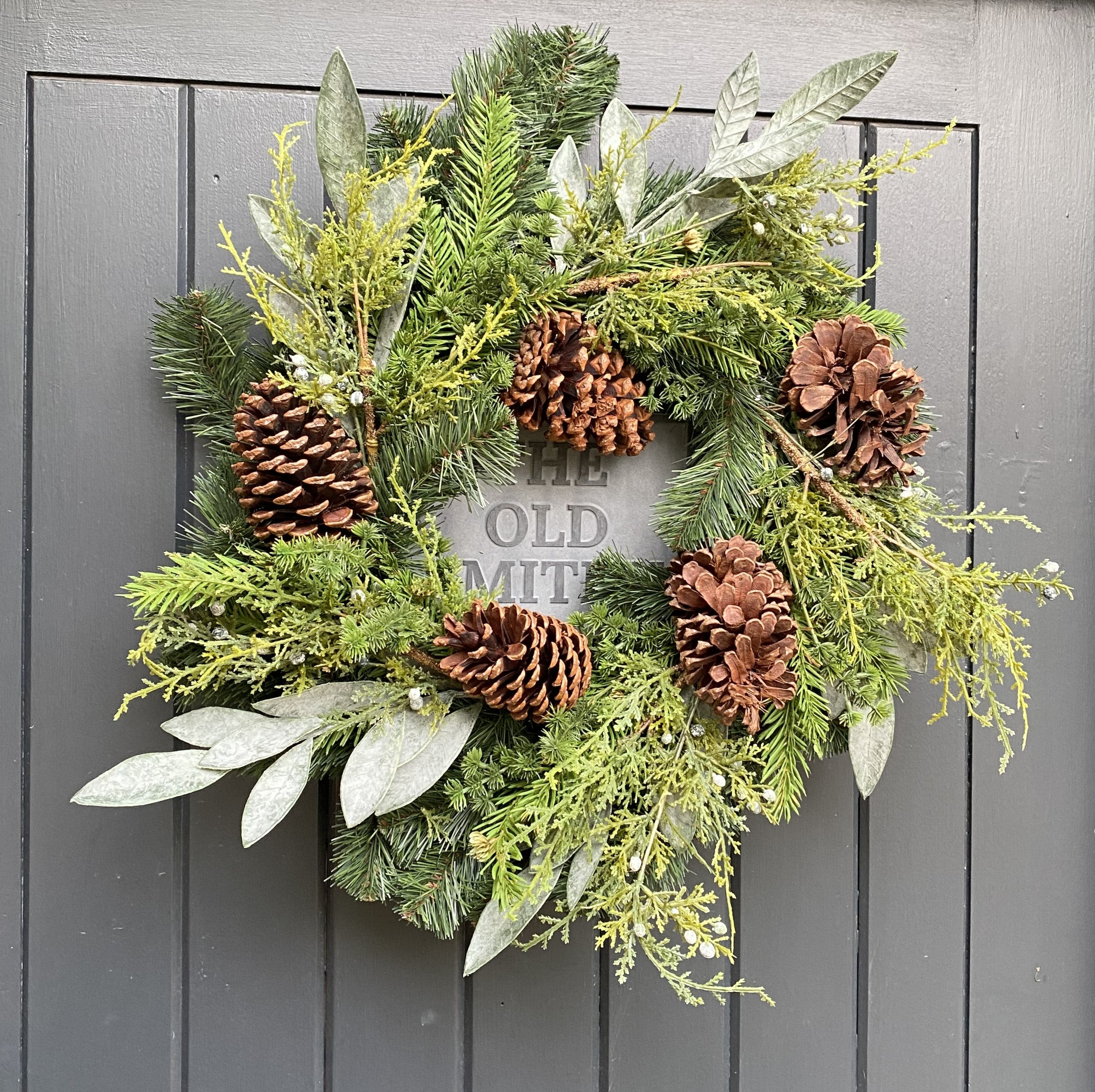 Full Faux Pine Cone Wreath - 50cm