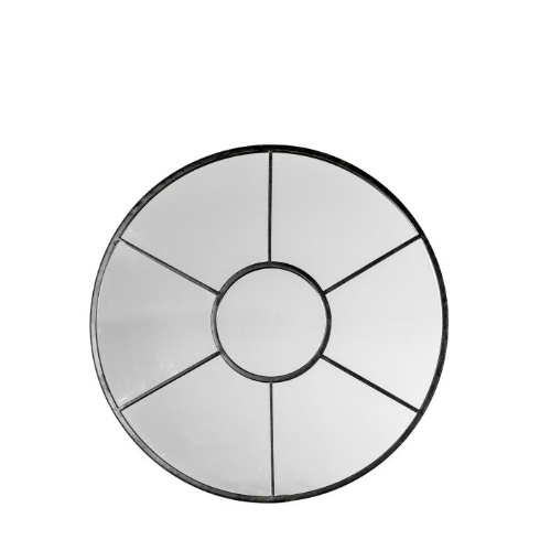 Large Round Mirror Black - (w)600mm x (d)20mm x (h)600mm