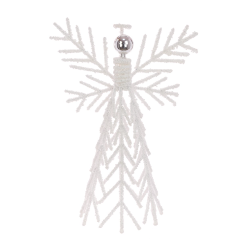 White Wire Snow Angel Tree Topper - 32cm