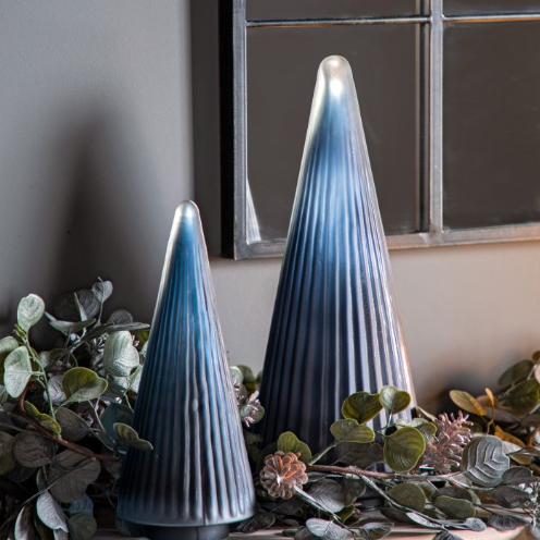 Ribbed Tree Frost Glass - 2 sizes & 3 Colours