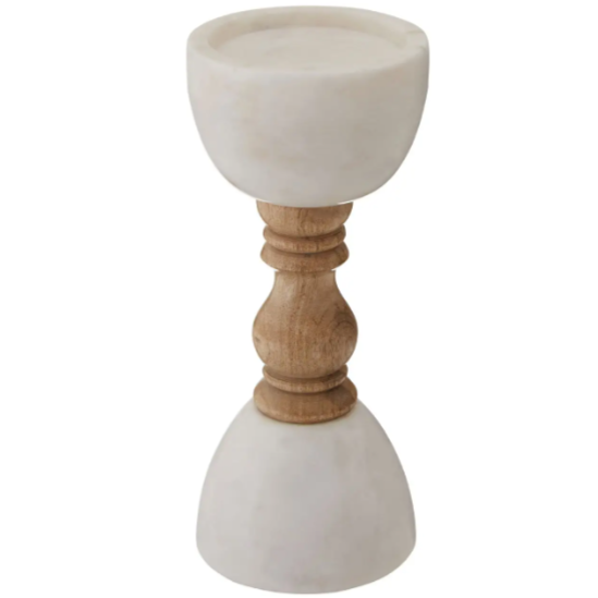 SENA CANDLE HOLDER WITH DECORATIVE STEM