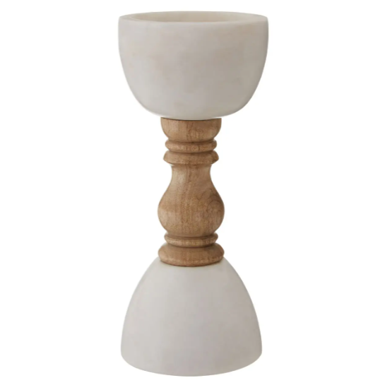 SENA CANDLE HOLDER WITH DECORATIVE STEM