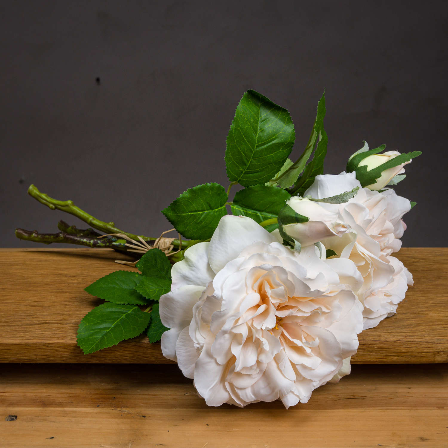 Short Stem Peachy Cream Rose Bouquet