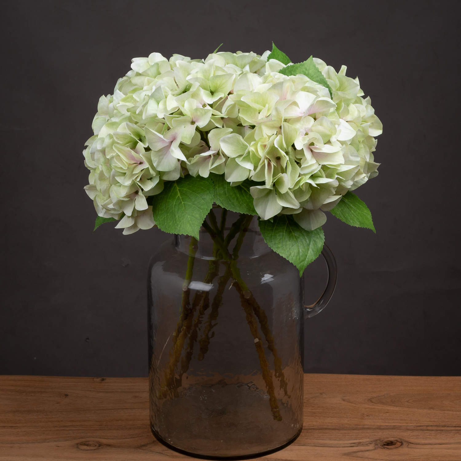 Shabby Green Single Hydrangea