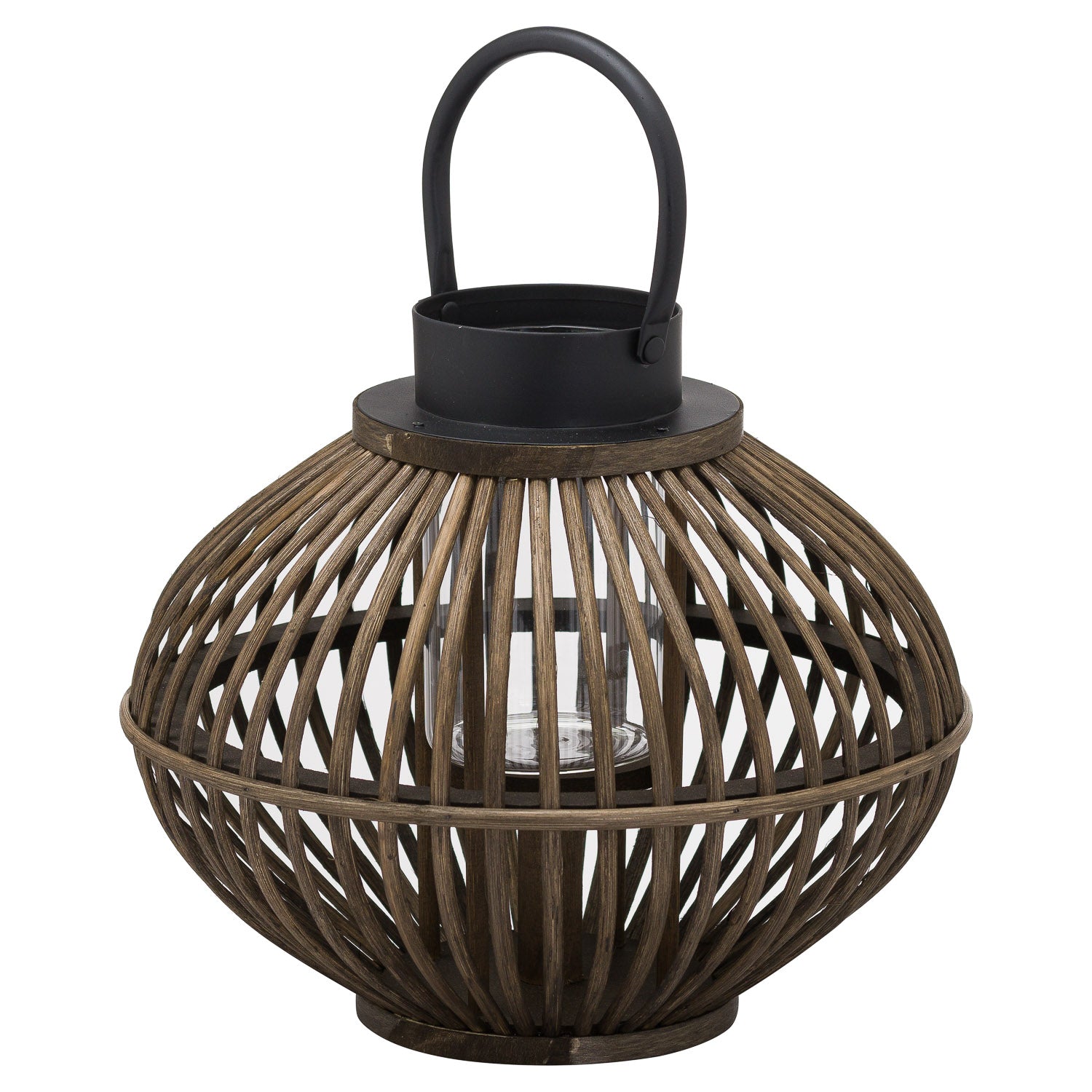 Brown Bamboo Style Lantern - 2 Sizes