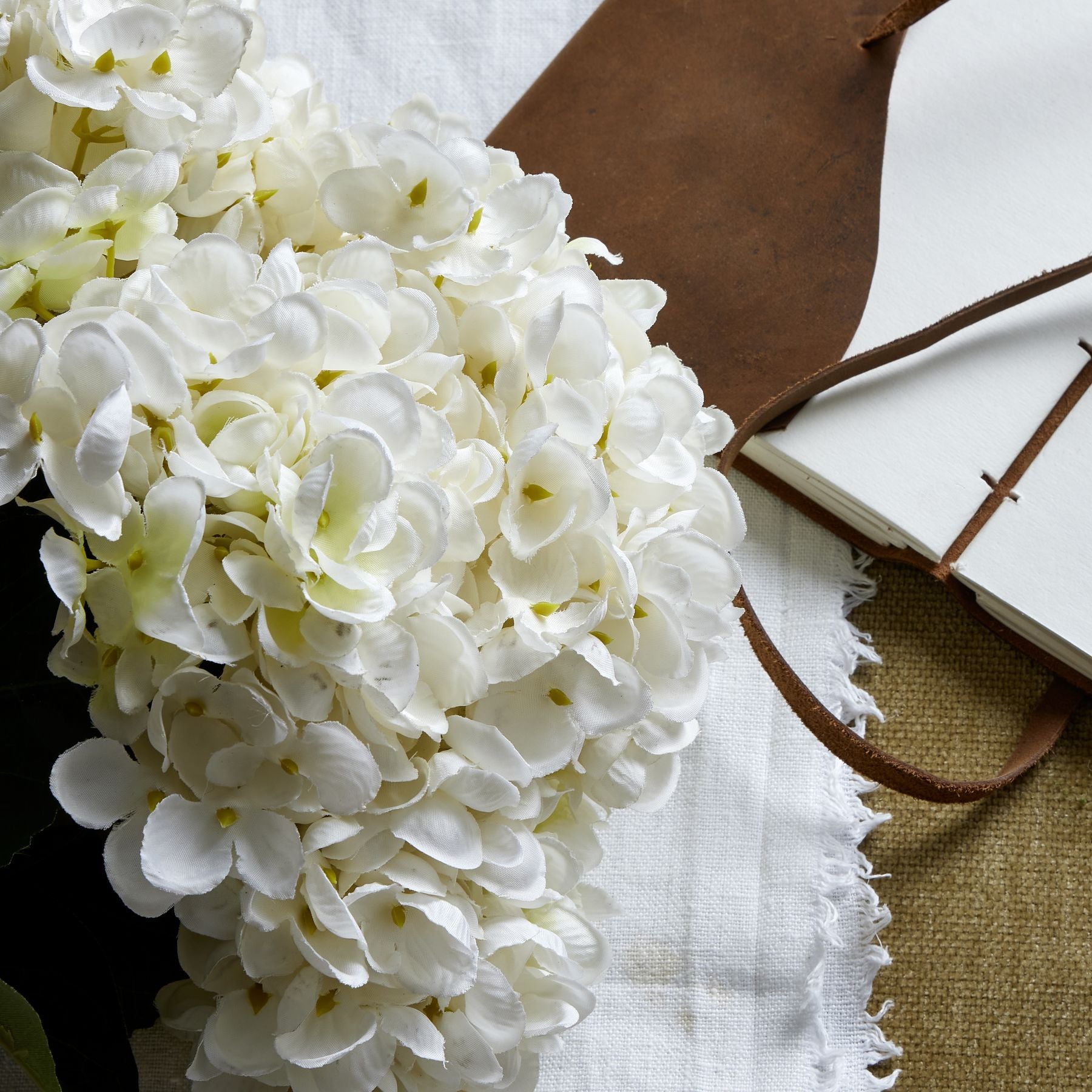 Faux White Hydrangea Bunch