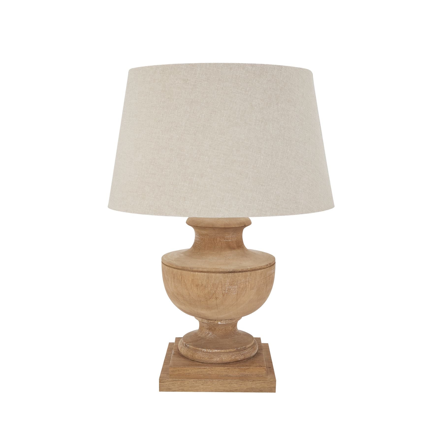 Celaney Natural Wash Urn Lamp With Linen Shade