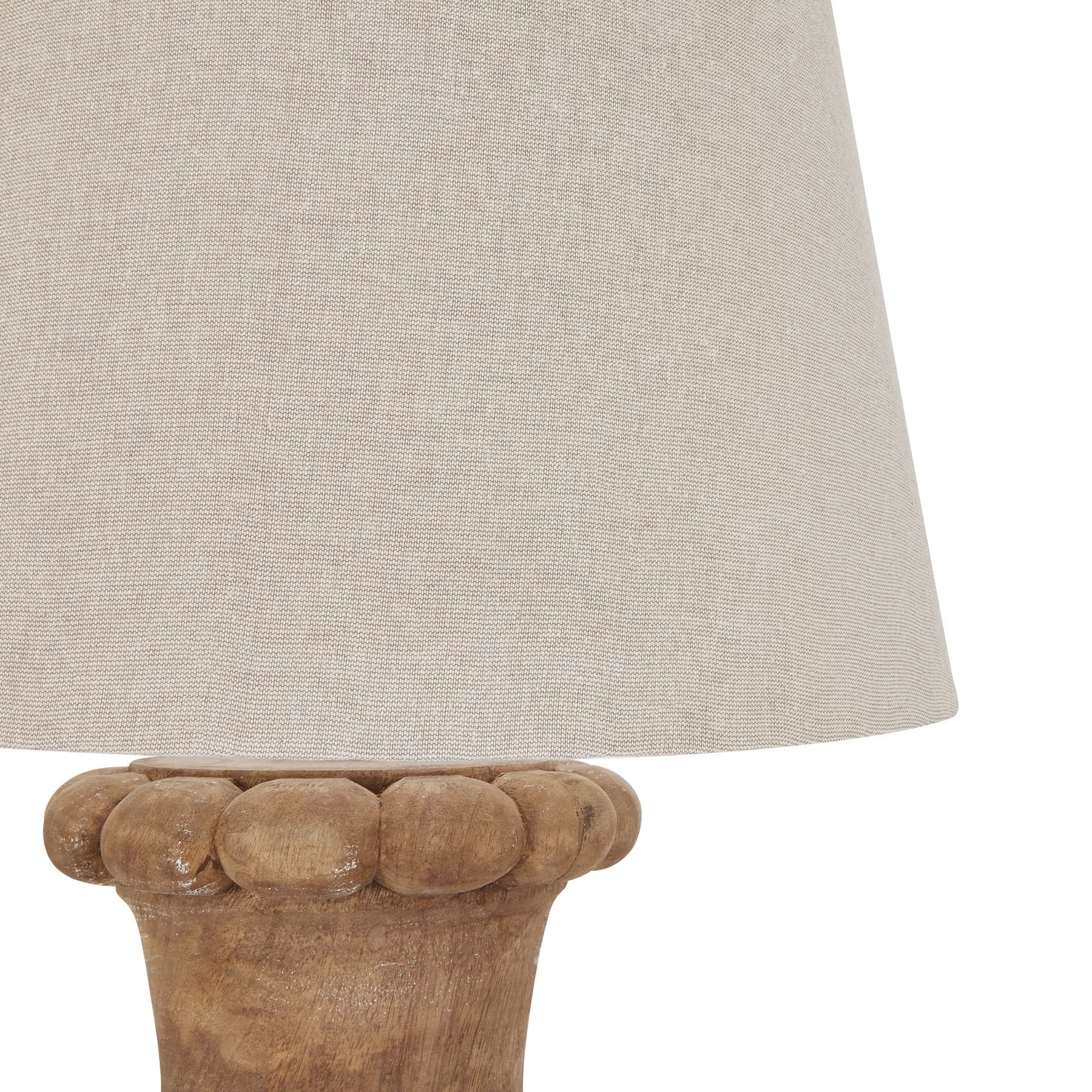 Celaney Natural Wash Fluted Lamp With Linen Shade