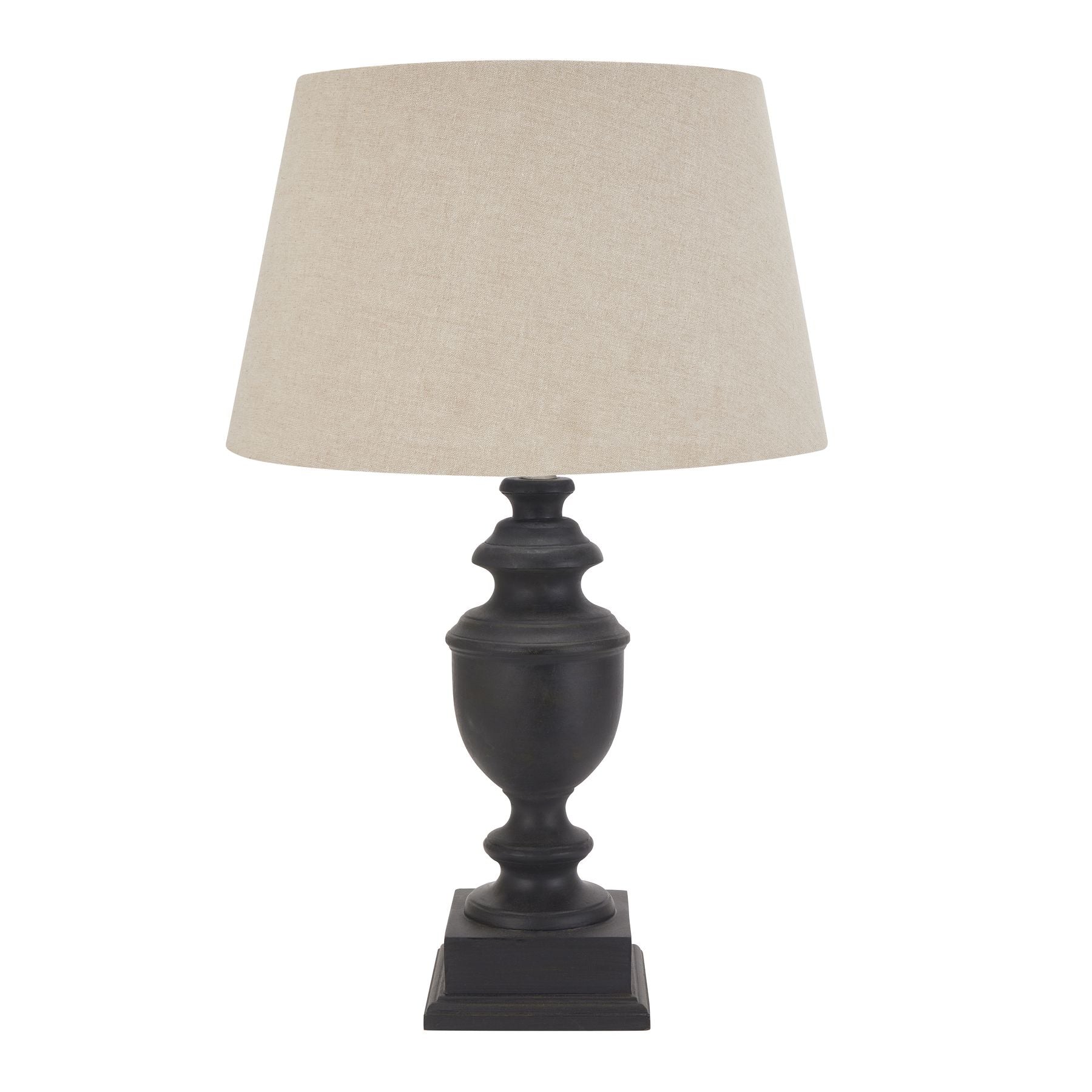 Celaney Collection Grey Urn Lamp With Linen Shade