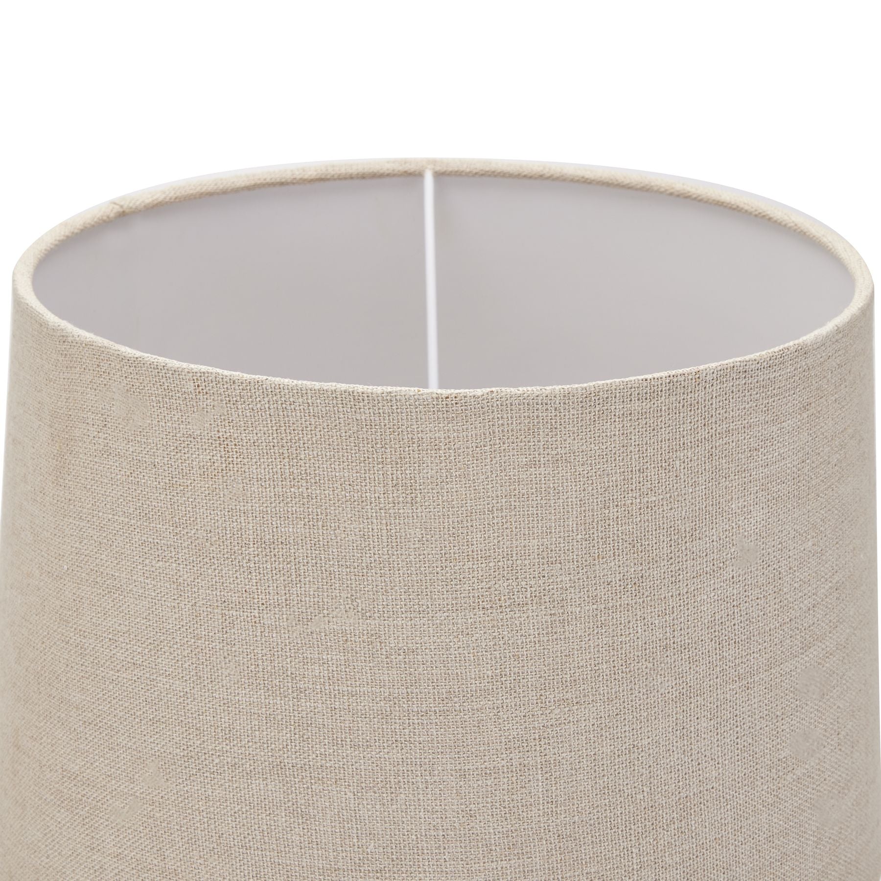 Celaney Grey Bead Candlestick Lamp With Linen Shade