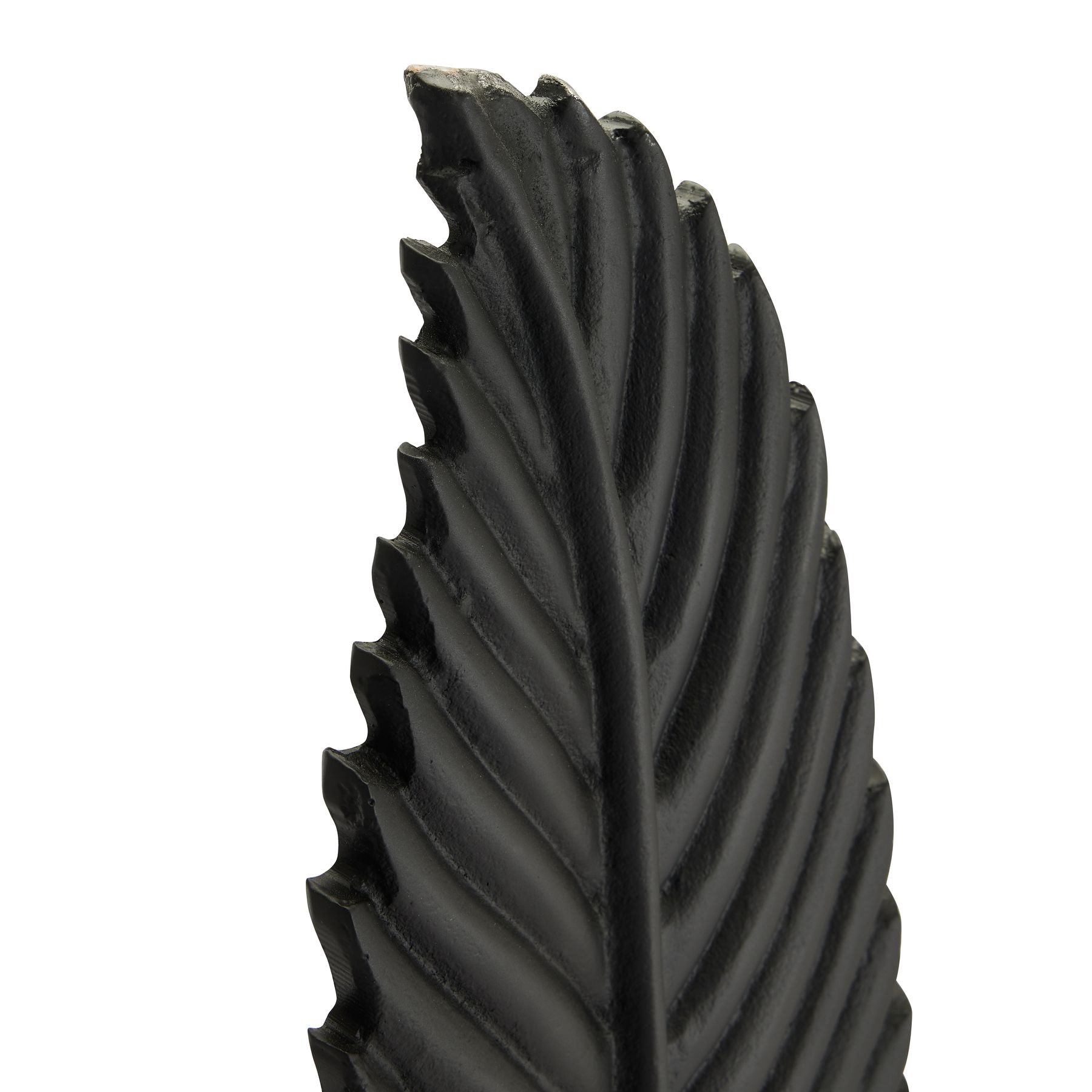 Black Cast Leaf Ornament - Extra Large/Large